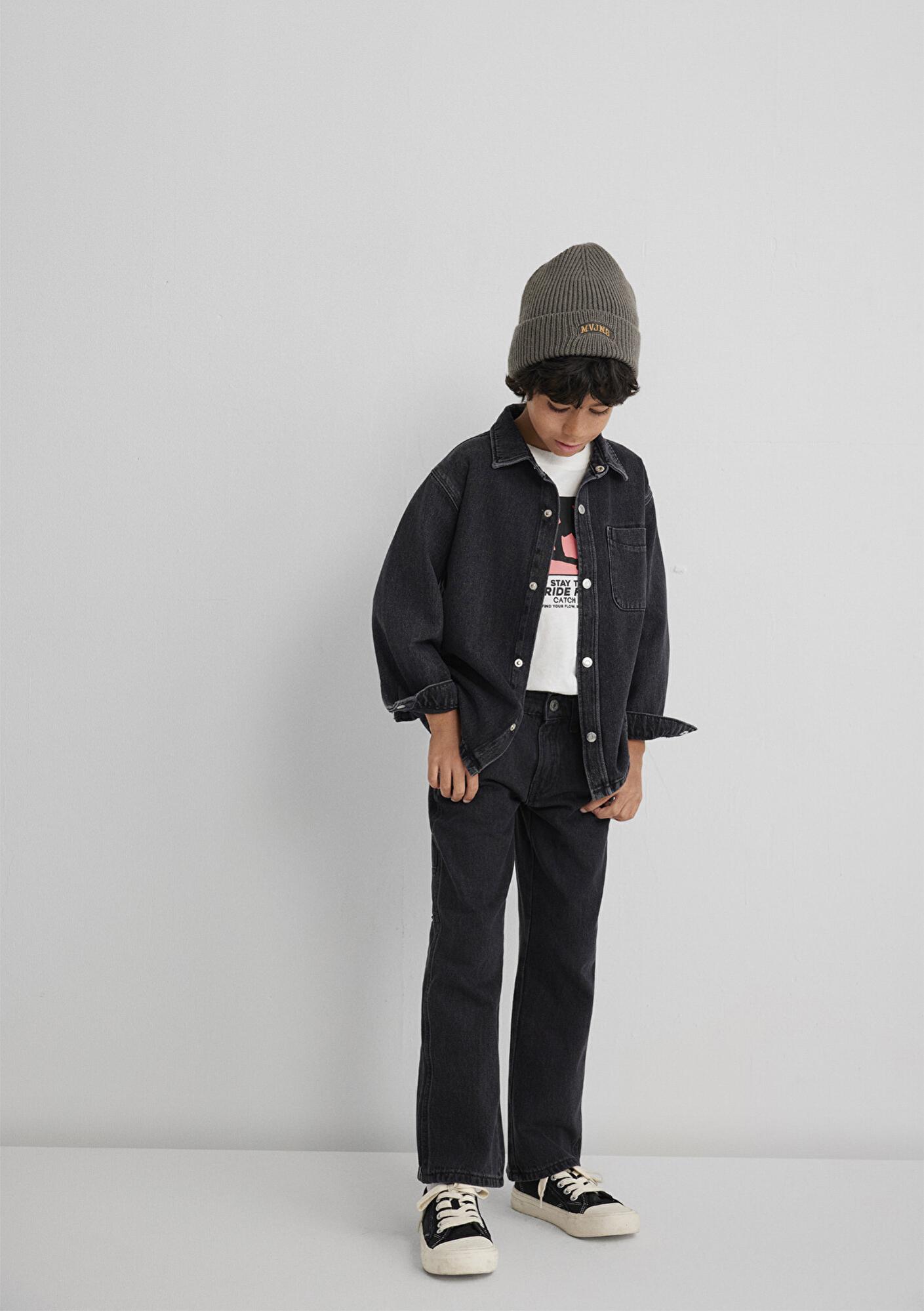 Mavi Bob 90lar Antrasit Denim Jean Gömlek Oversize / Geniş Kesim 6210000-89447