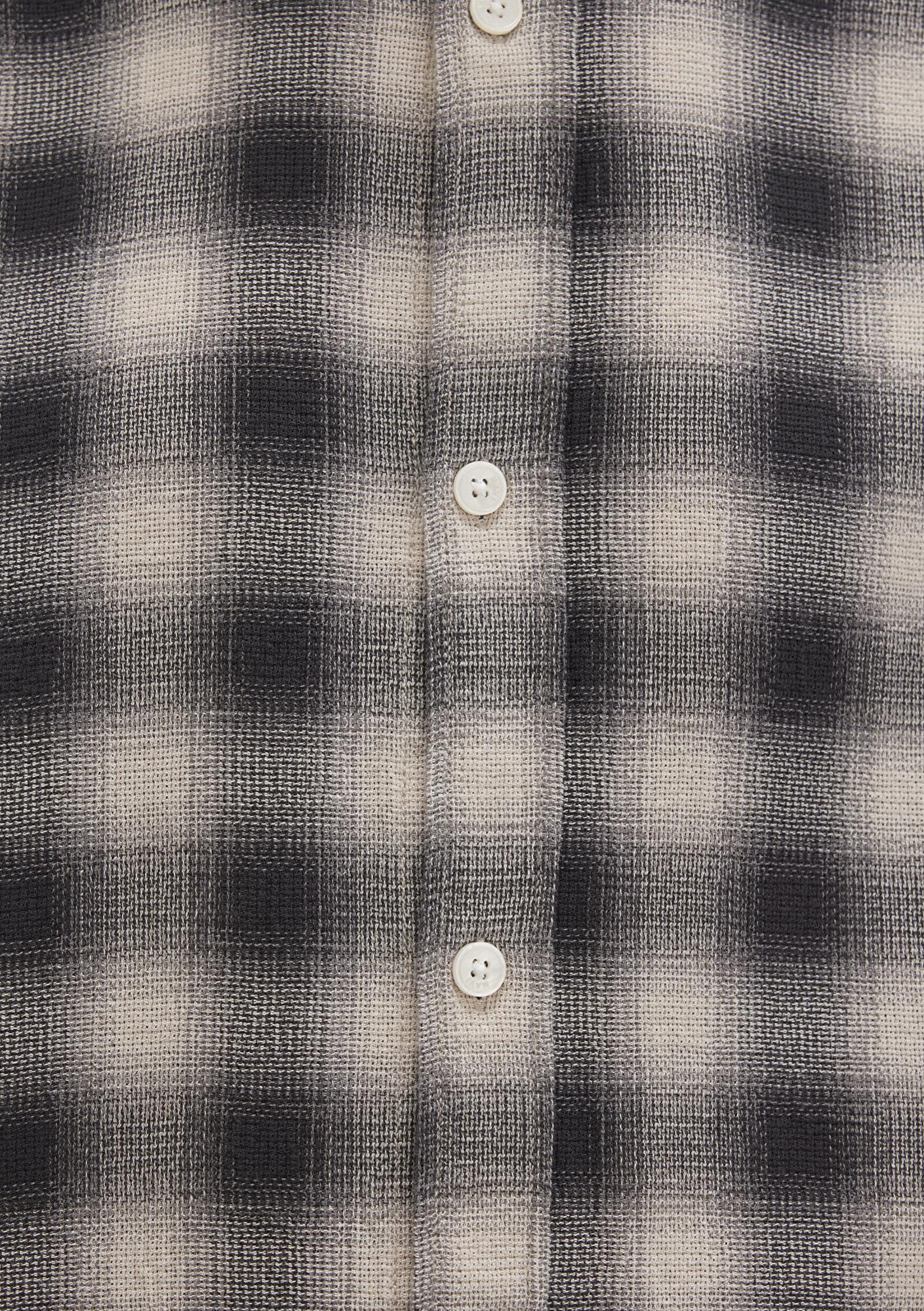 Mavi Kareli Gri Gömlek Loose Fit / Bol Rahat Kesim 0211646-90858