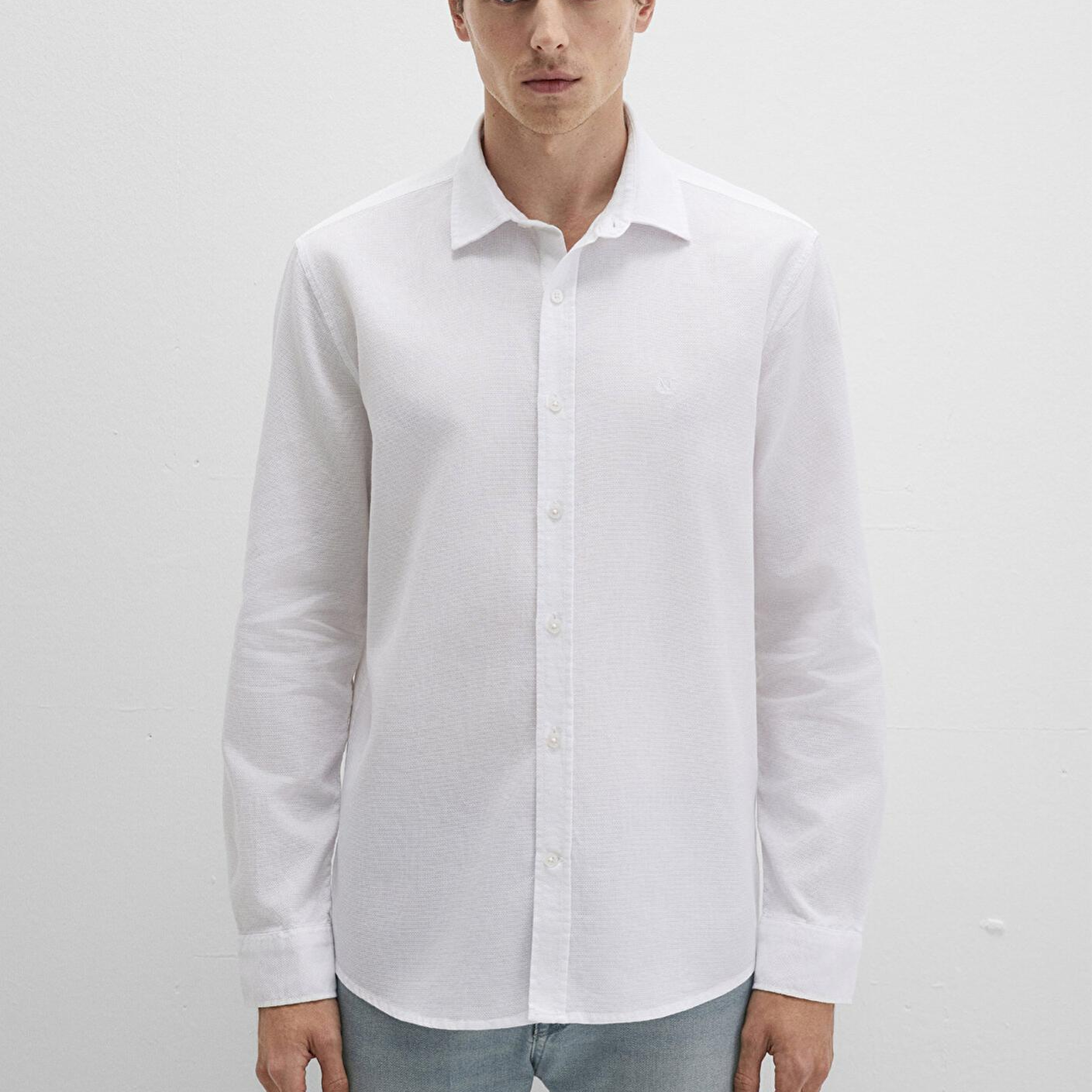 Mavi Beyaz Gömlek Slim Fit / Dar Kesim 0211656-620