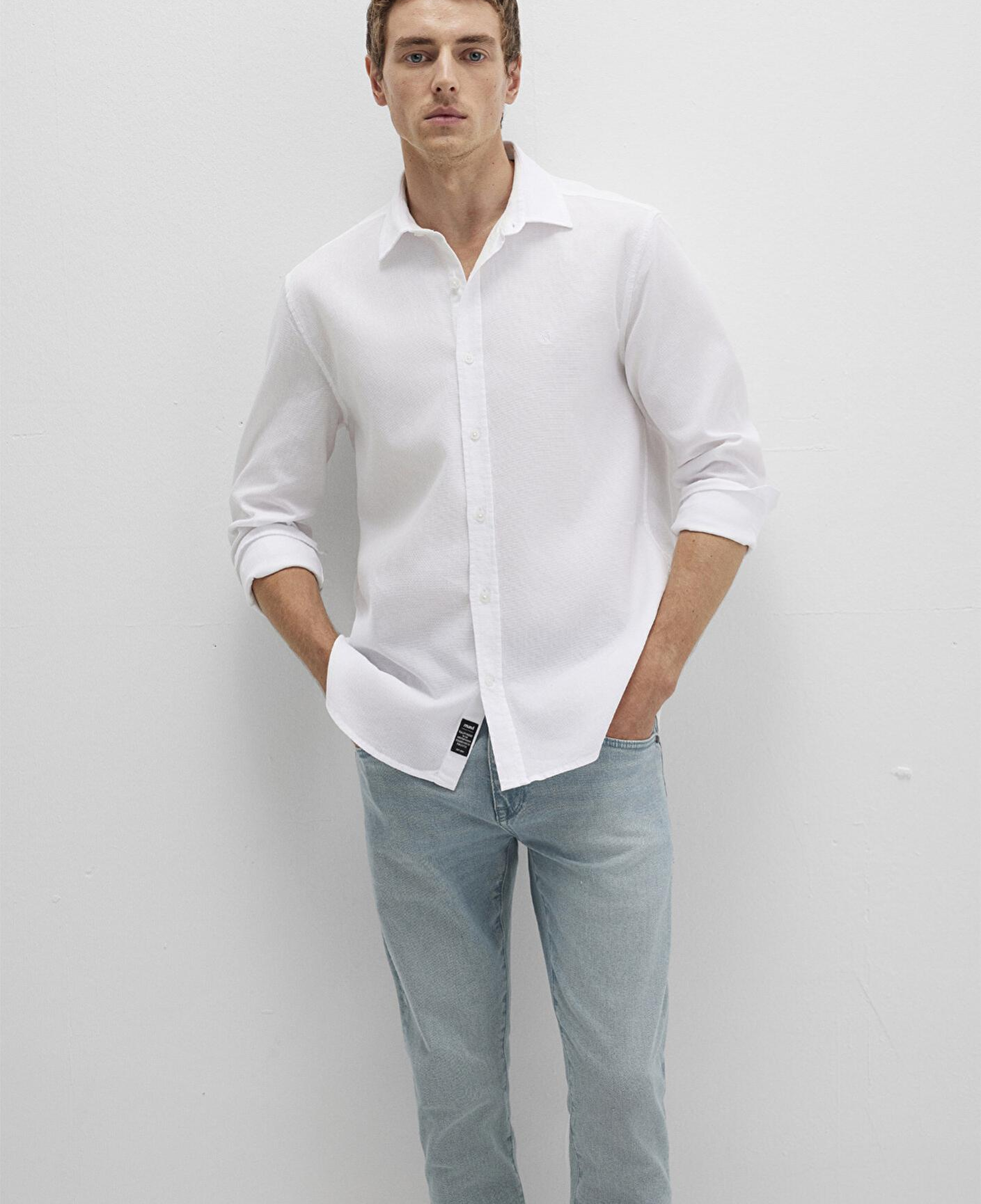 Mavi Beyaz Gömlek Slim Fit / Dar Kesim 0211656-620