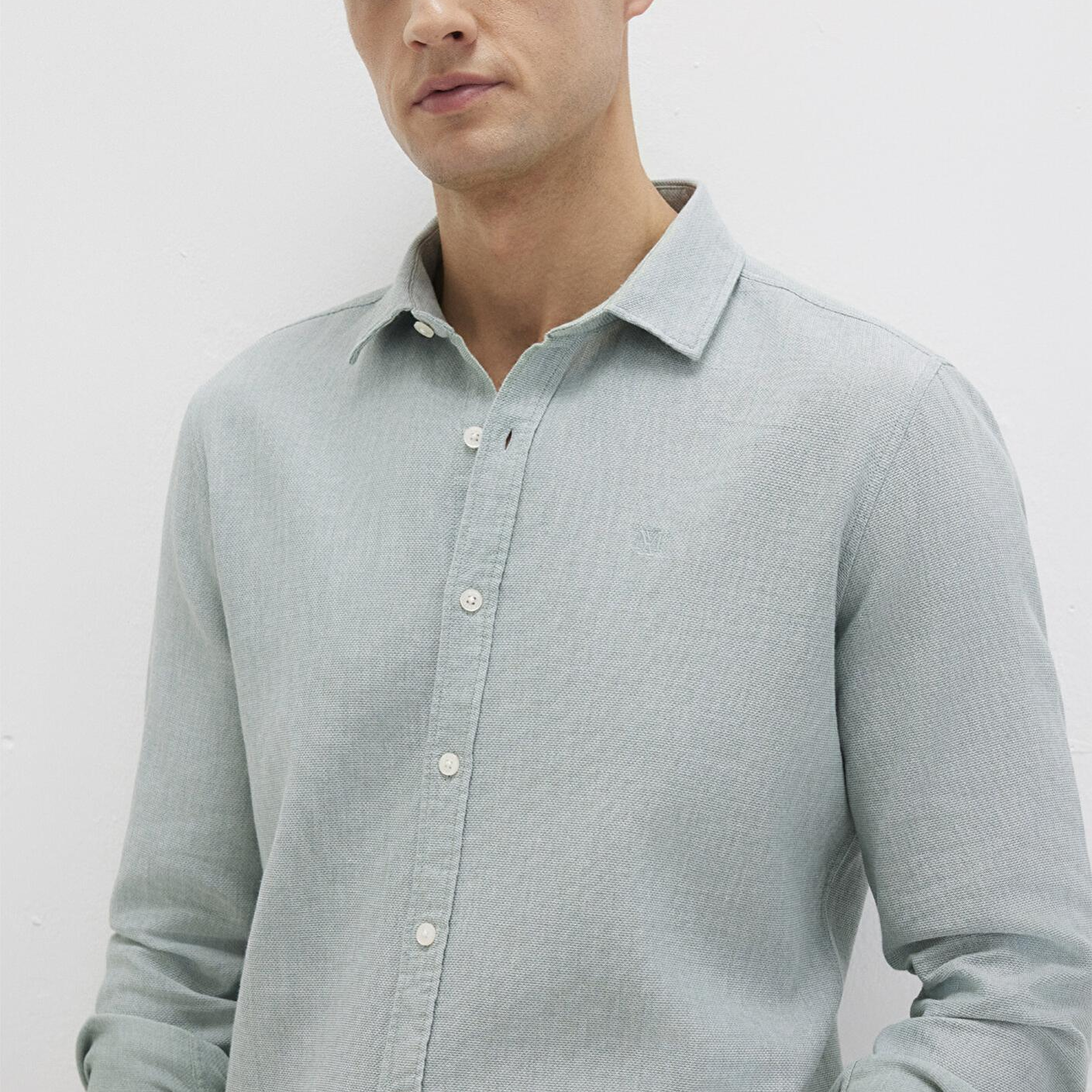 Mavi Yeşil Gömlek Slim Fit / Dar Kesim 0211656-71478