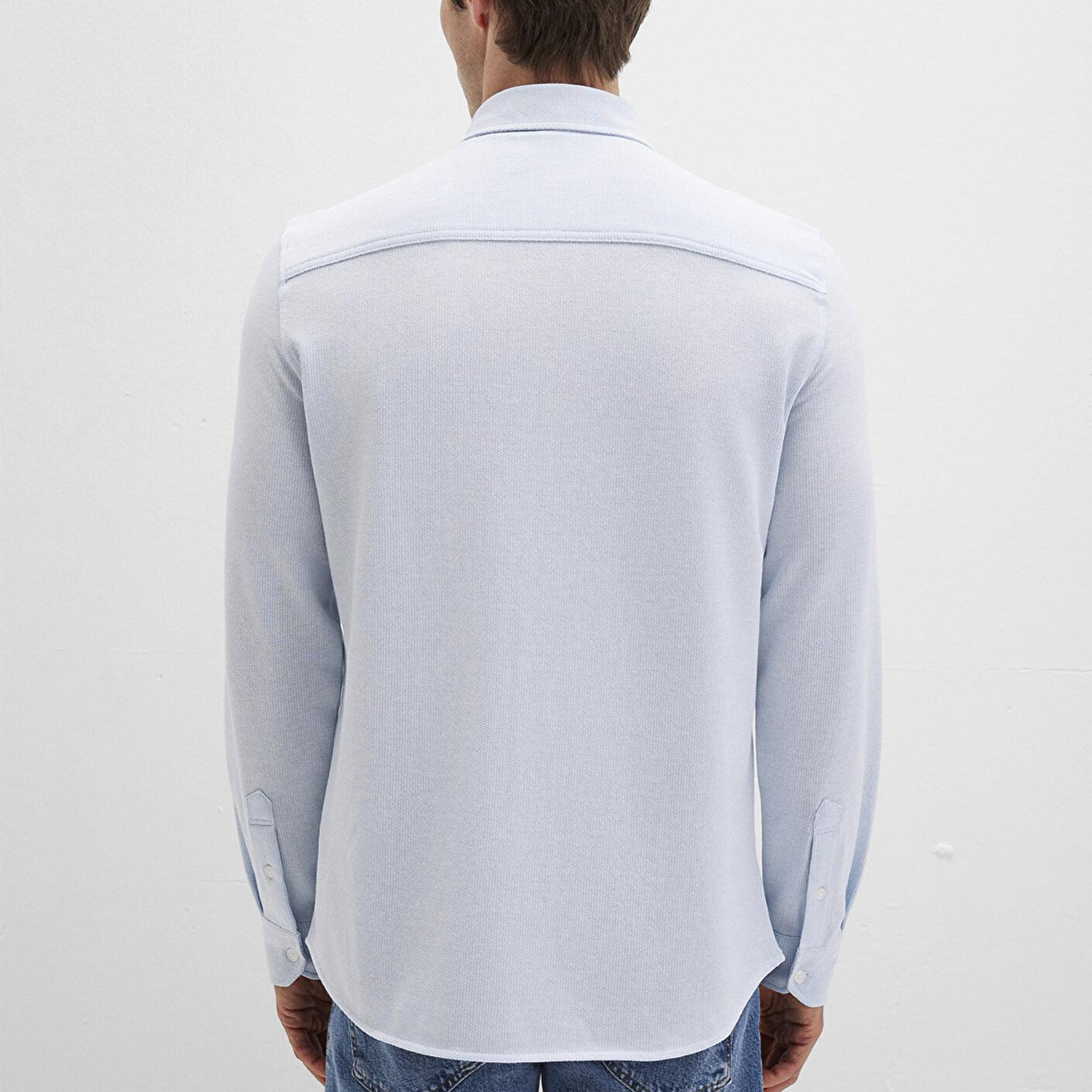 Mavi Dokulu Mavi Gömlek Slim Fit / Dar Kesim 0211664-90900