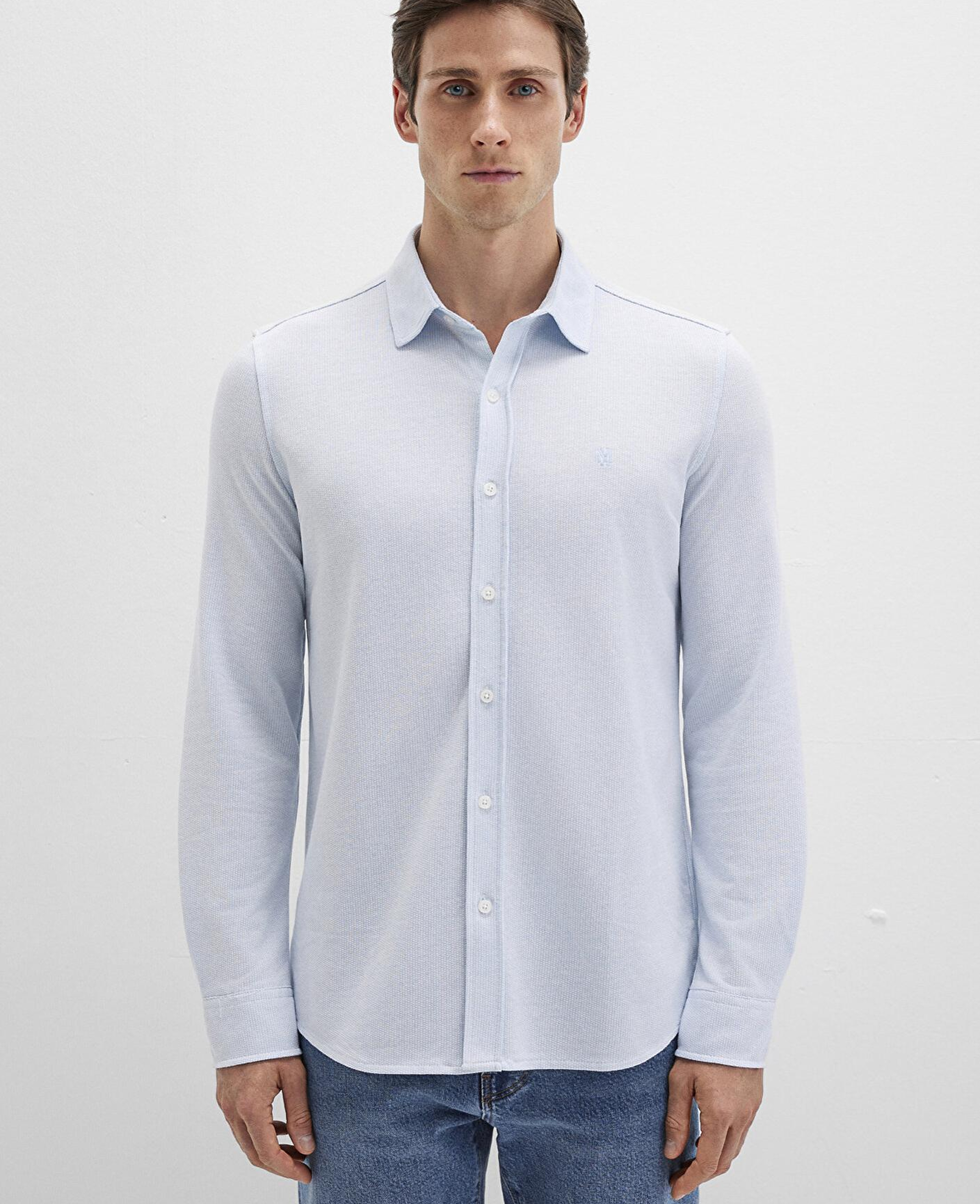 Mavi Dokulu Mavi Gömlek Slim Fit / Dar Kesim 0211664-90900