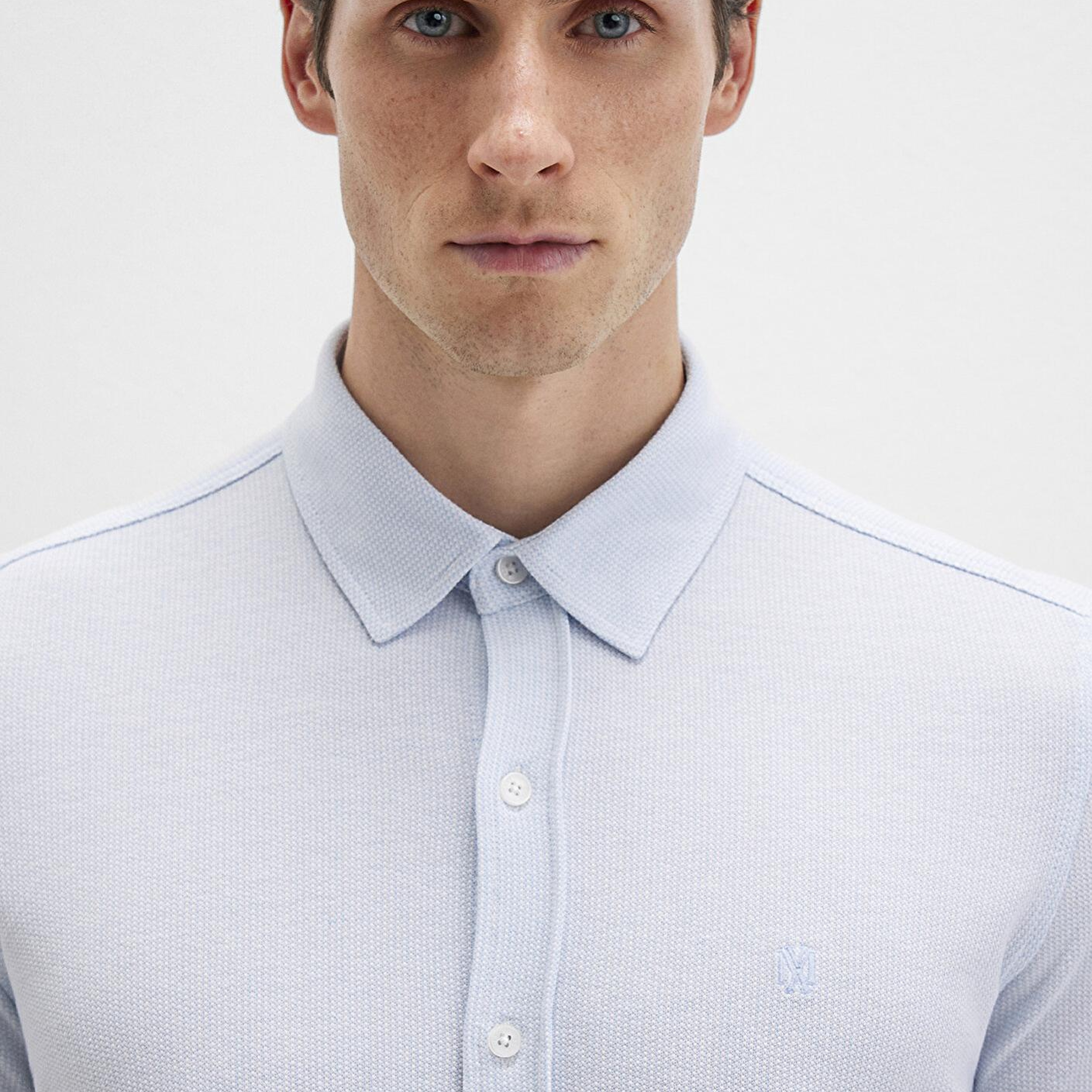 Mavi Dokulu Mavi Gömlek Slim Fit / Dar Kesim 0211664-90900