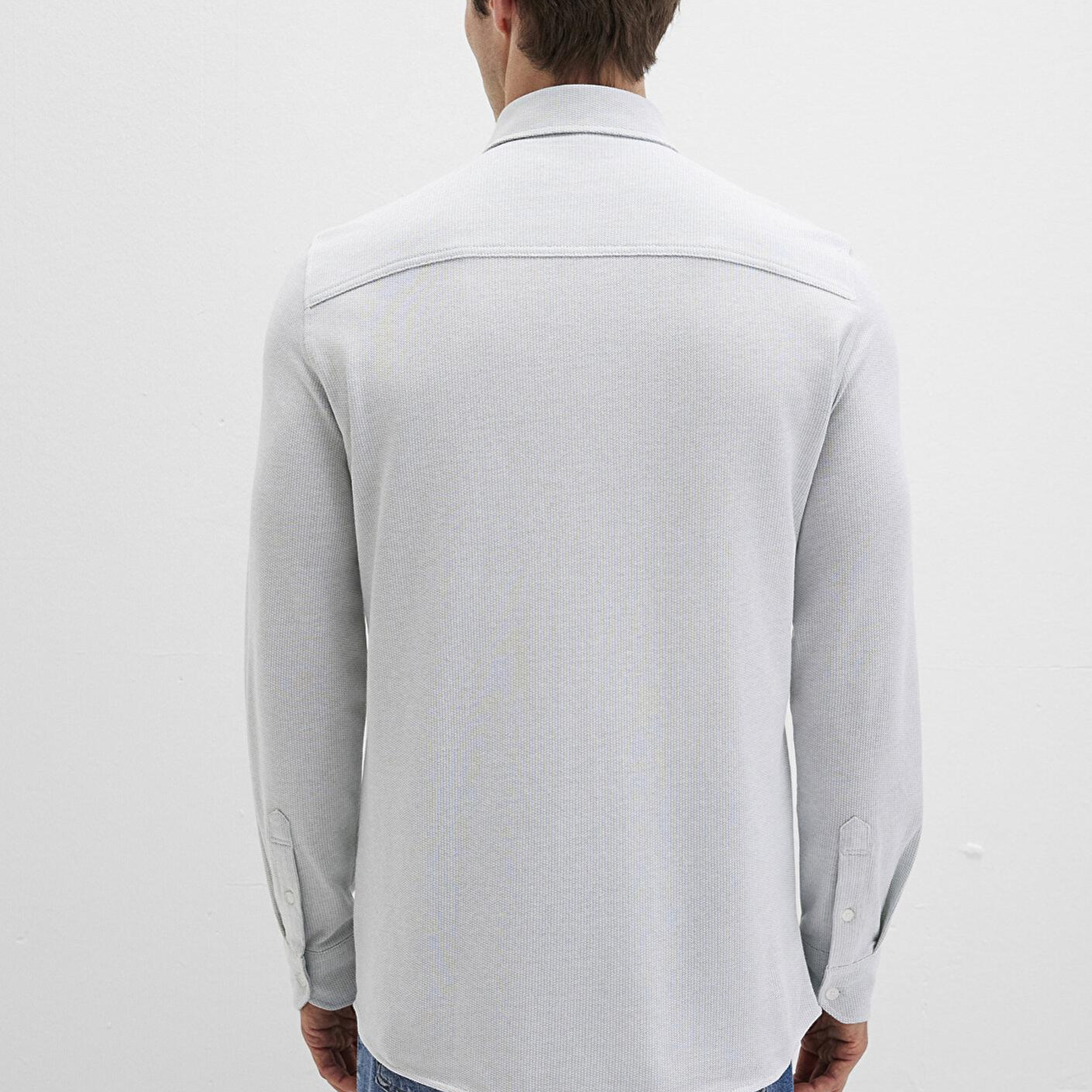 Mavi Dokulu Açık Mavi Gömlek Slim Fit / Dar Kesim 0211664-71476