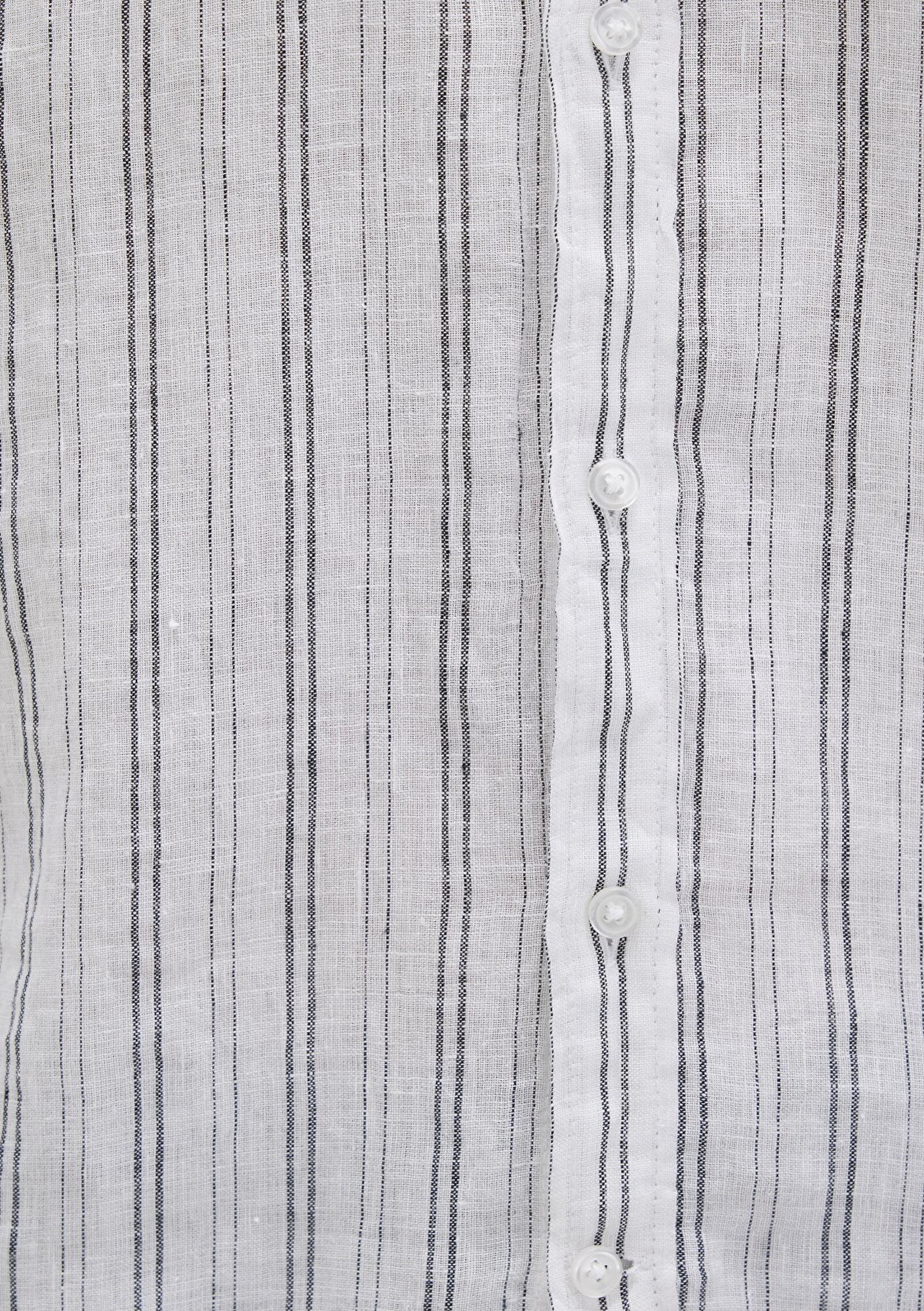 Mavi Çizgili Beyaz Gömlek Regular Fit / Normal Kesim 0211695-90914