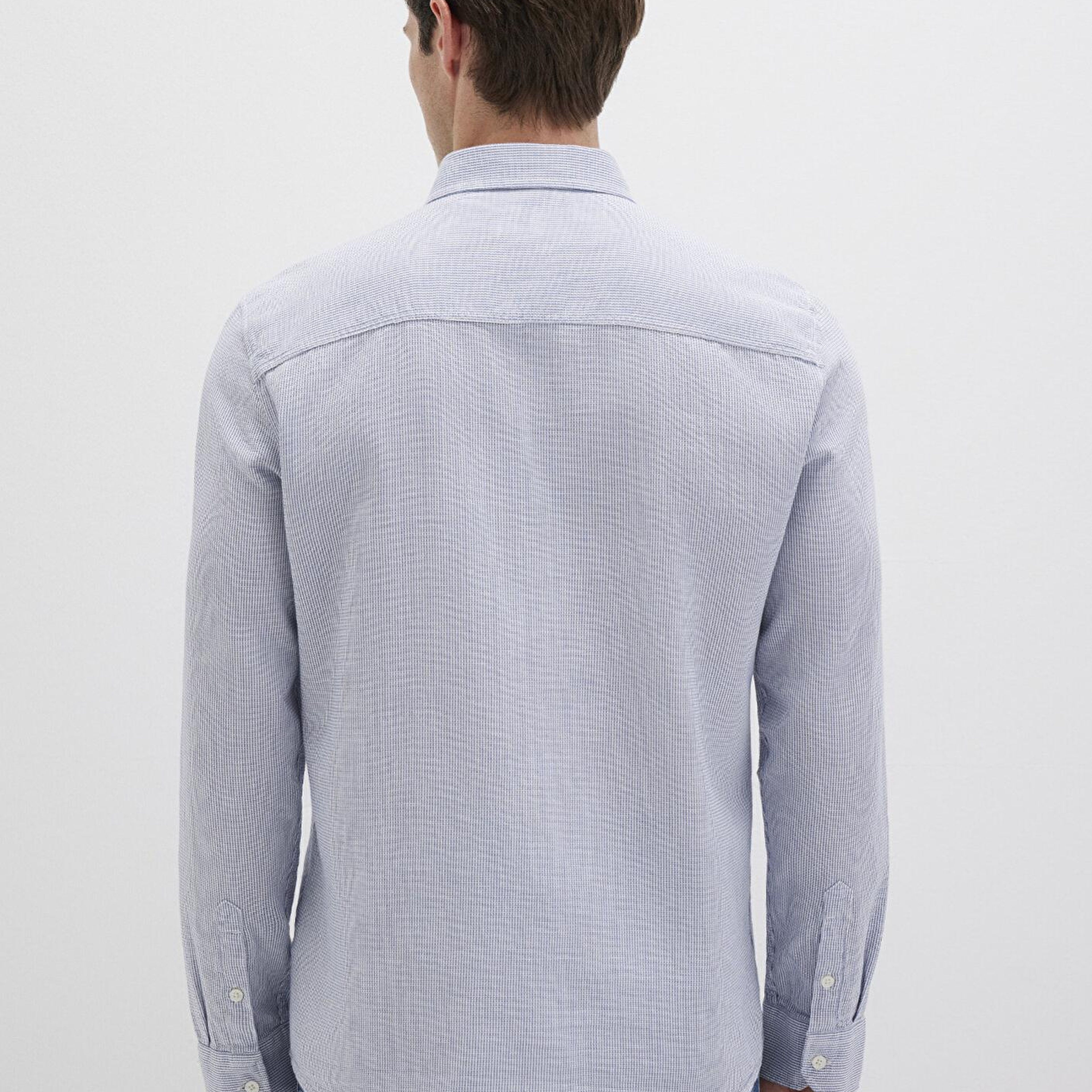 Mavi Çizgili Mavi Gömlek Slim Fit / Dar Kesim 0211653-90862