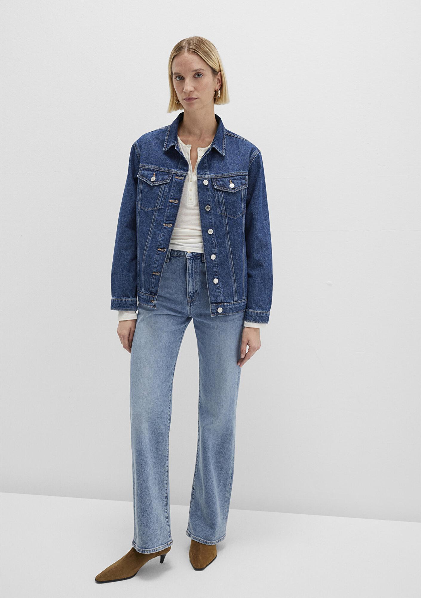 Mavi Karla 90lar Koyu Mavi Jean Ceket 110154-91001