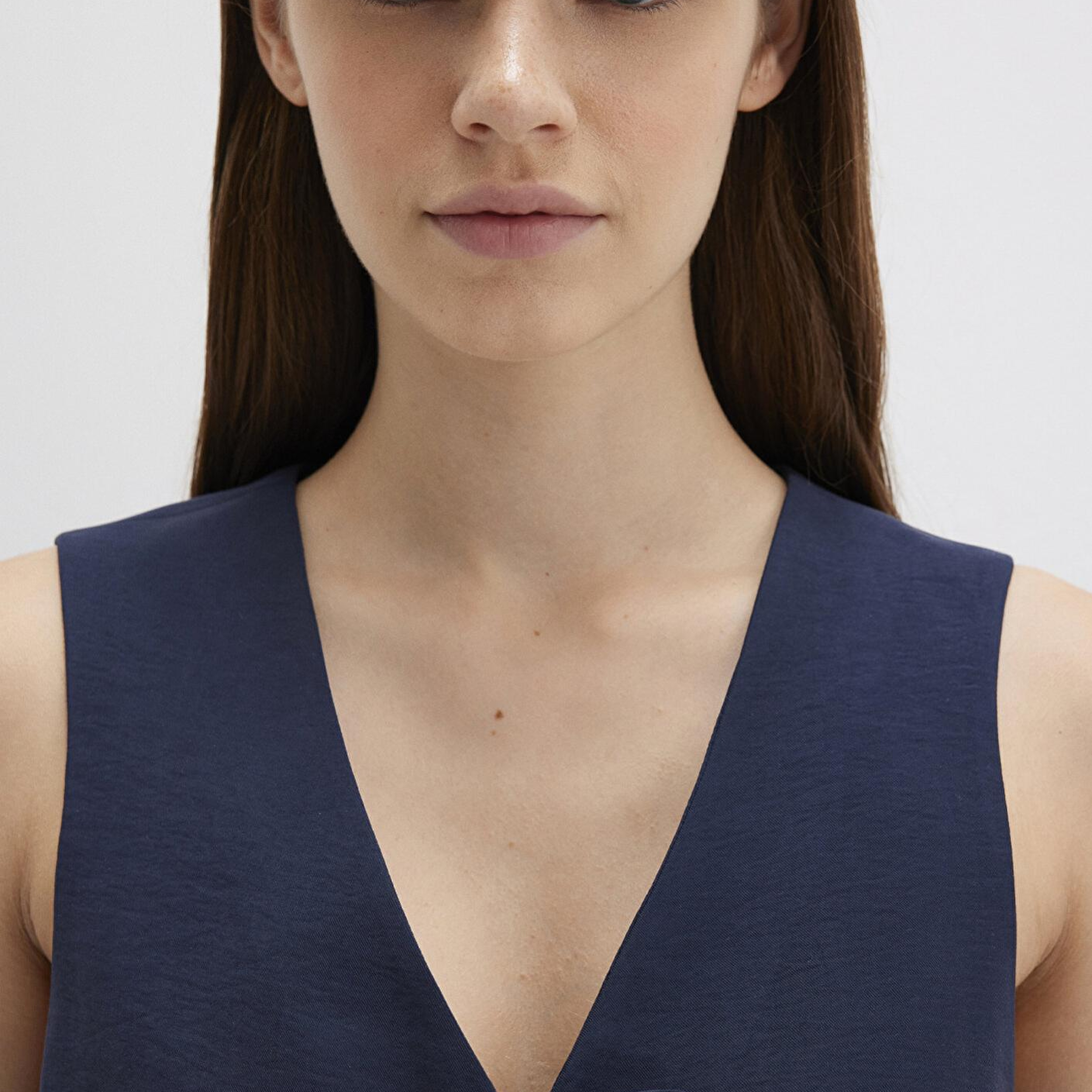 Mavi Bağcıklı Lacivert Bluz 1211200-82318