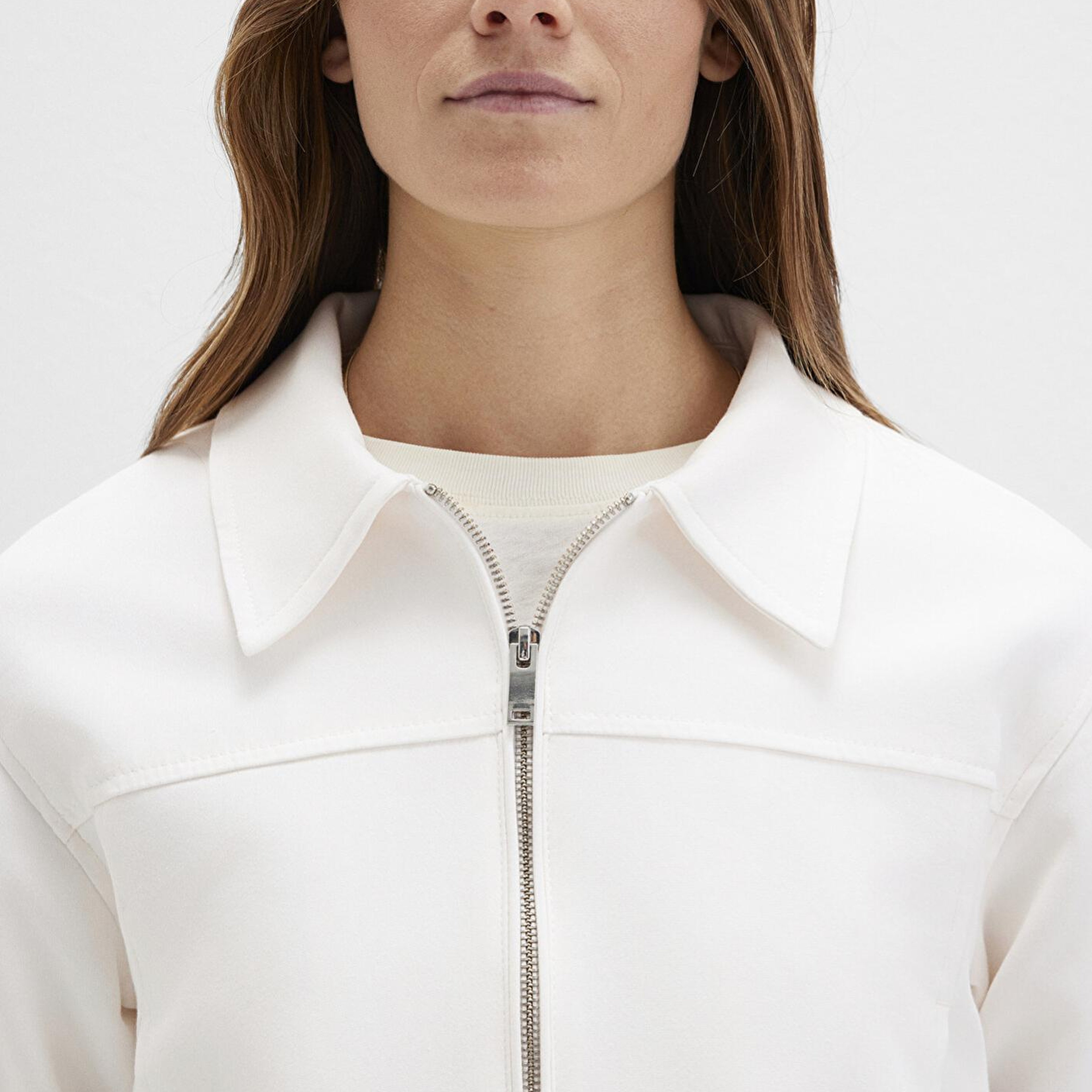 Mavi Ekru Kısa Ceket Fitted / Vücuda Oturan Kesim 1110770-70057