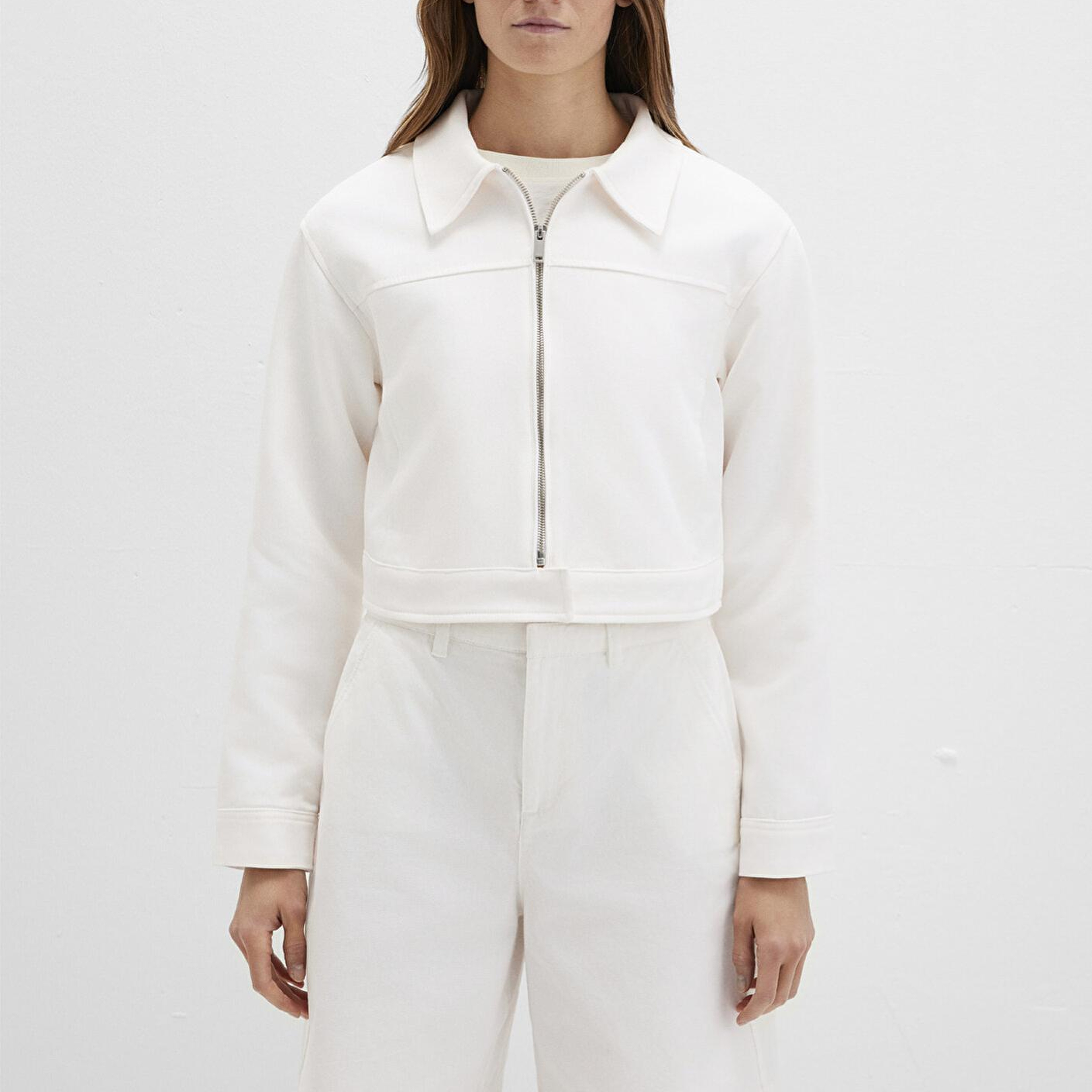 Mavi Ekru Kısa Ceket Fitted / Vücuda Oturan Kesim 1110770-70057