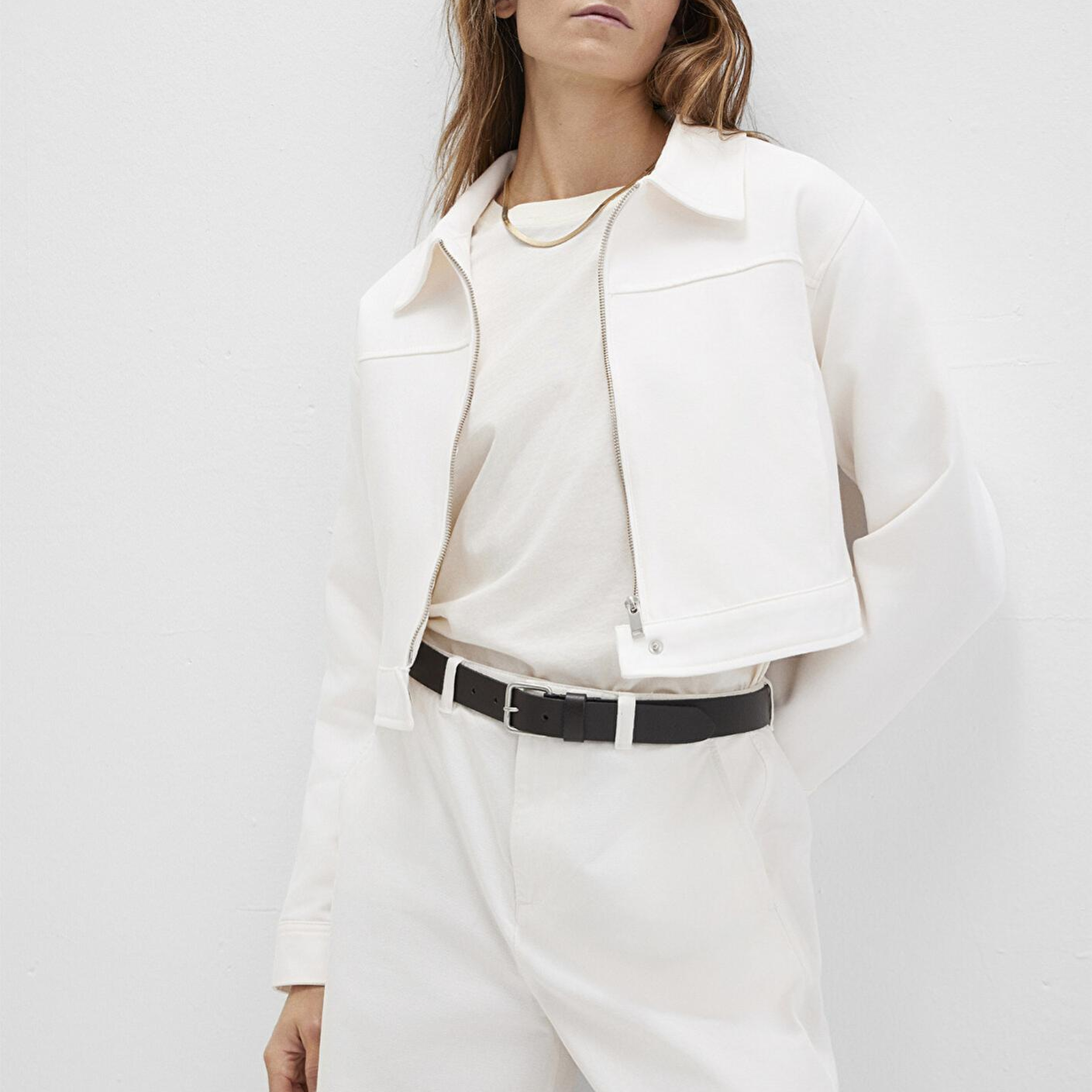 Mavi Ekru Kısa Ceket Fitted / Vücuda Oturan Kesim 1110770-70057