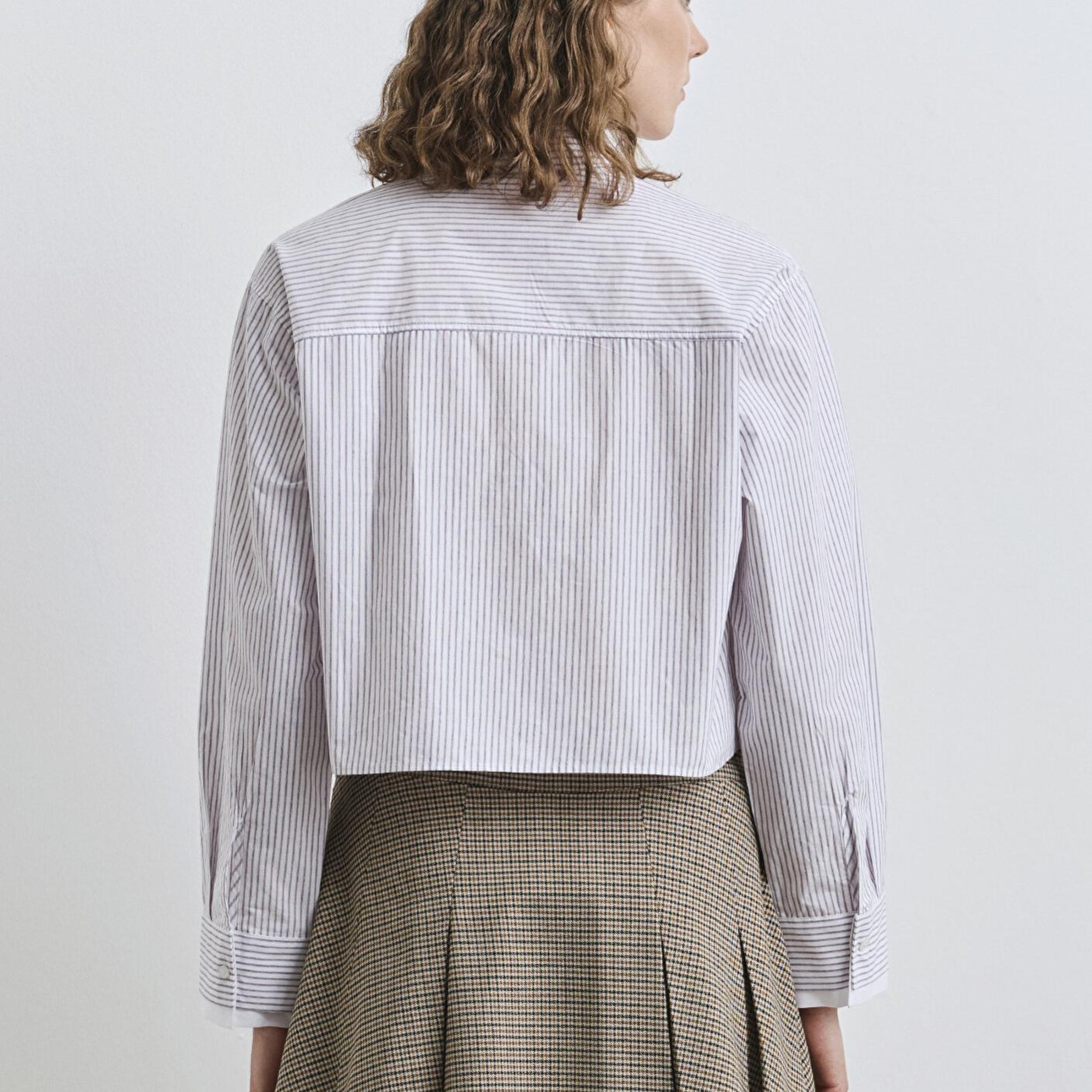 Mavi Çizgili Beyaz Gömlek Regular Fit / Normal Kesim 1211195-90720