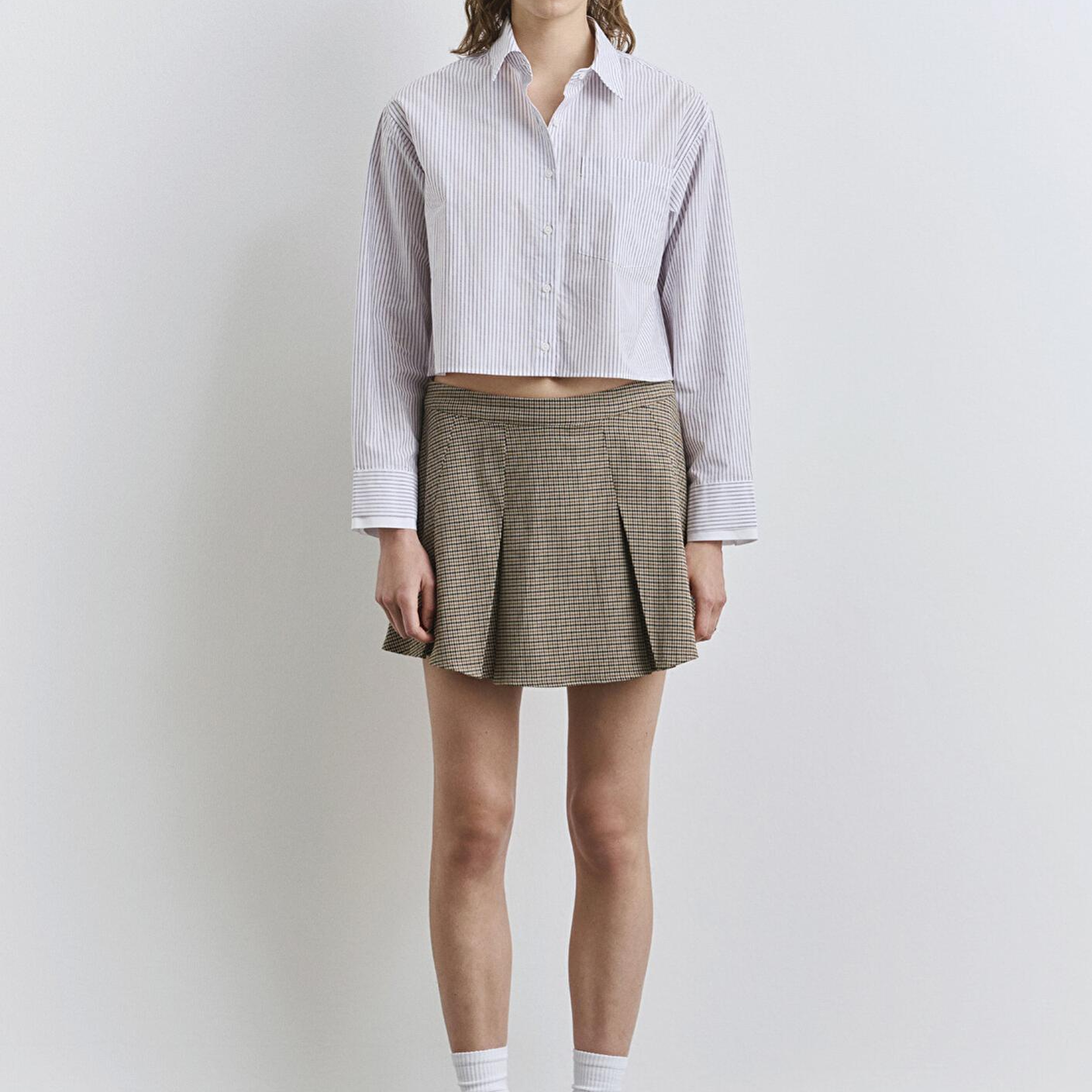 Mavi Çizgili Beyaz Gömlek Regular Fit / Normal Kesim 1211195-90720