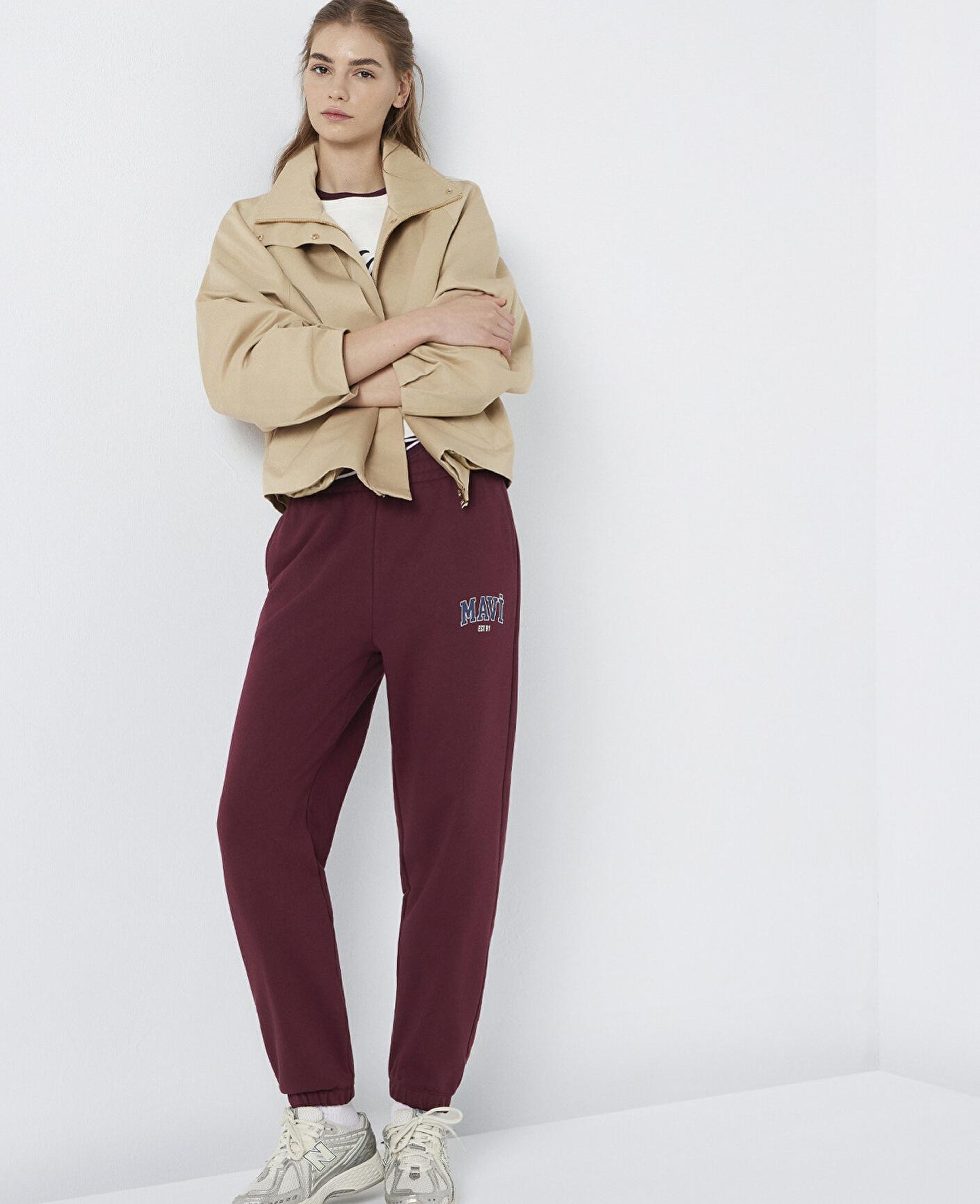 Mavi Mavi Logo Baskılı Bordo Eşofman Altı 1010757-90705