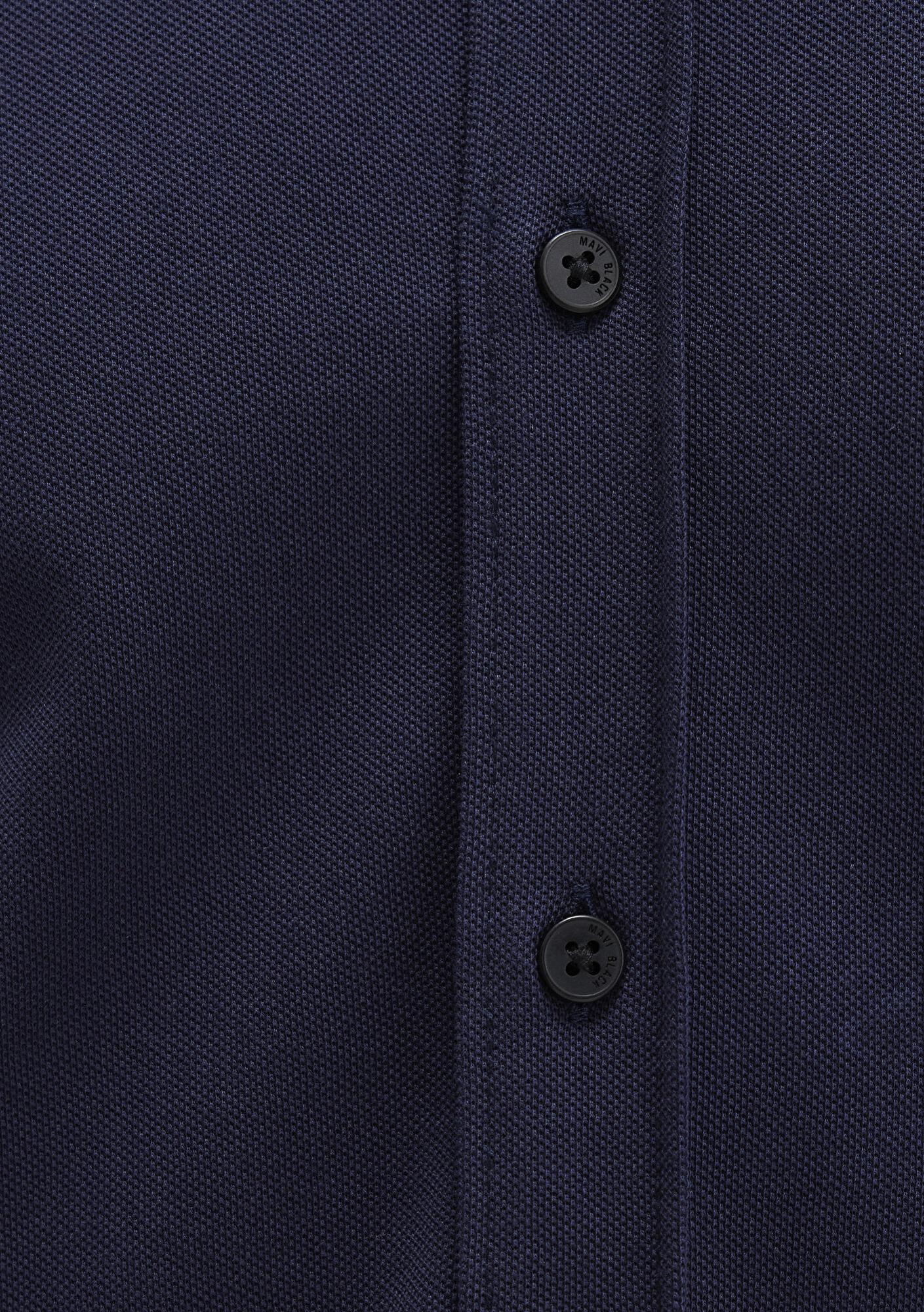 Mavi Mavi Black Lacivert Örme Gömlek Slim Fit / Dar Kesim 0211660-86415