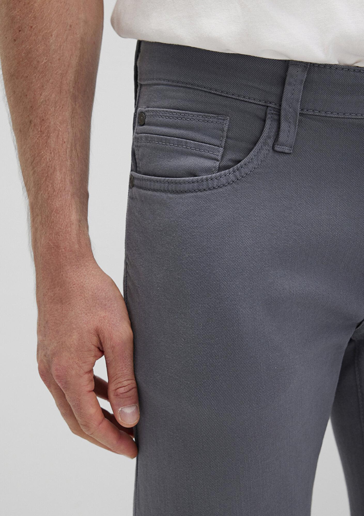 Mavi Jake Sisli Gri Gabardin Pantolon 0042290683