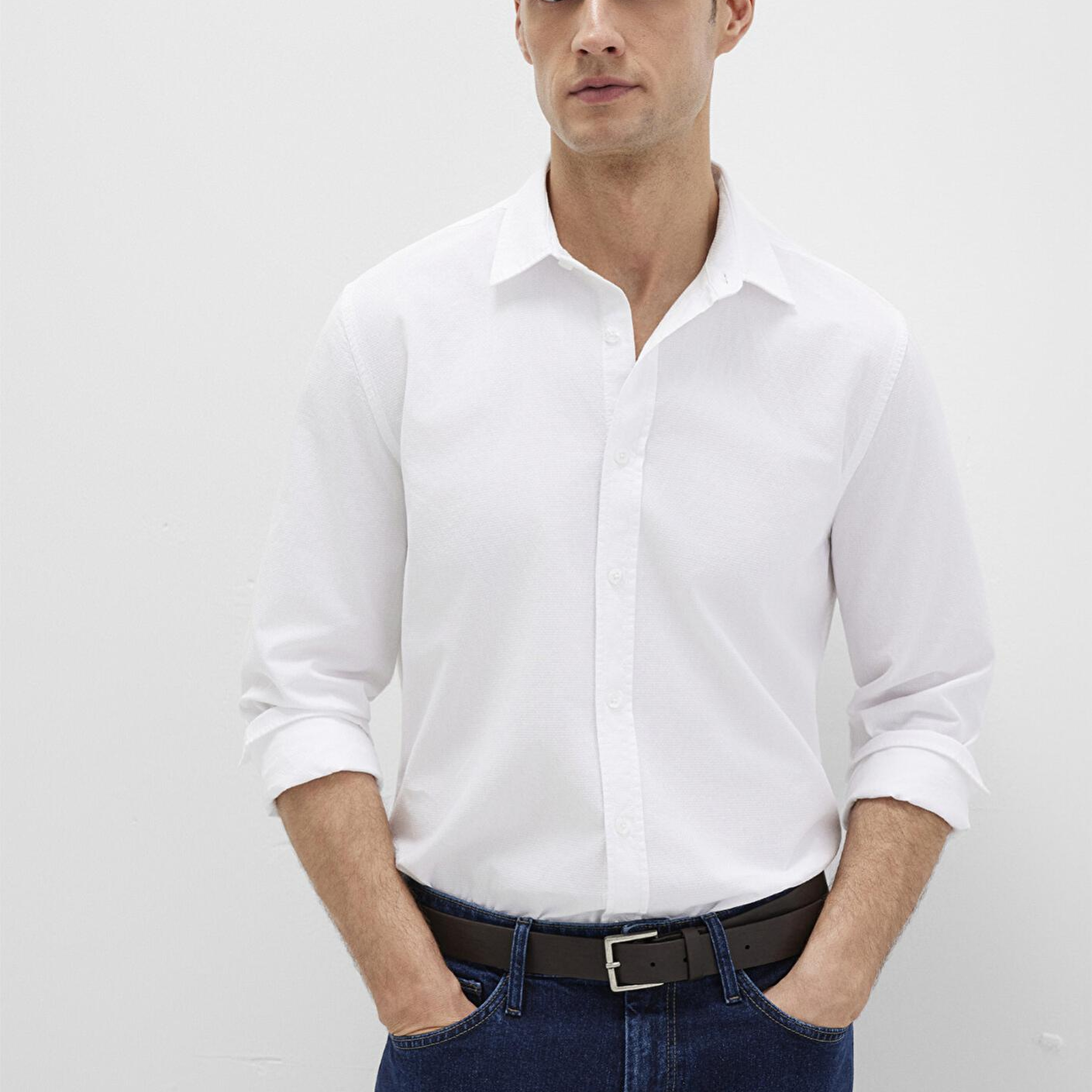 Mavi Beyaz Gömlek Slim Fit / Dar Kesim 0211673-85310