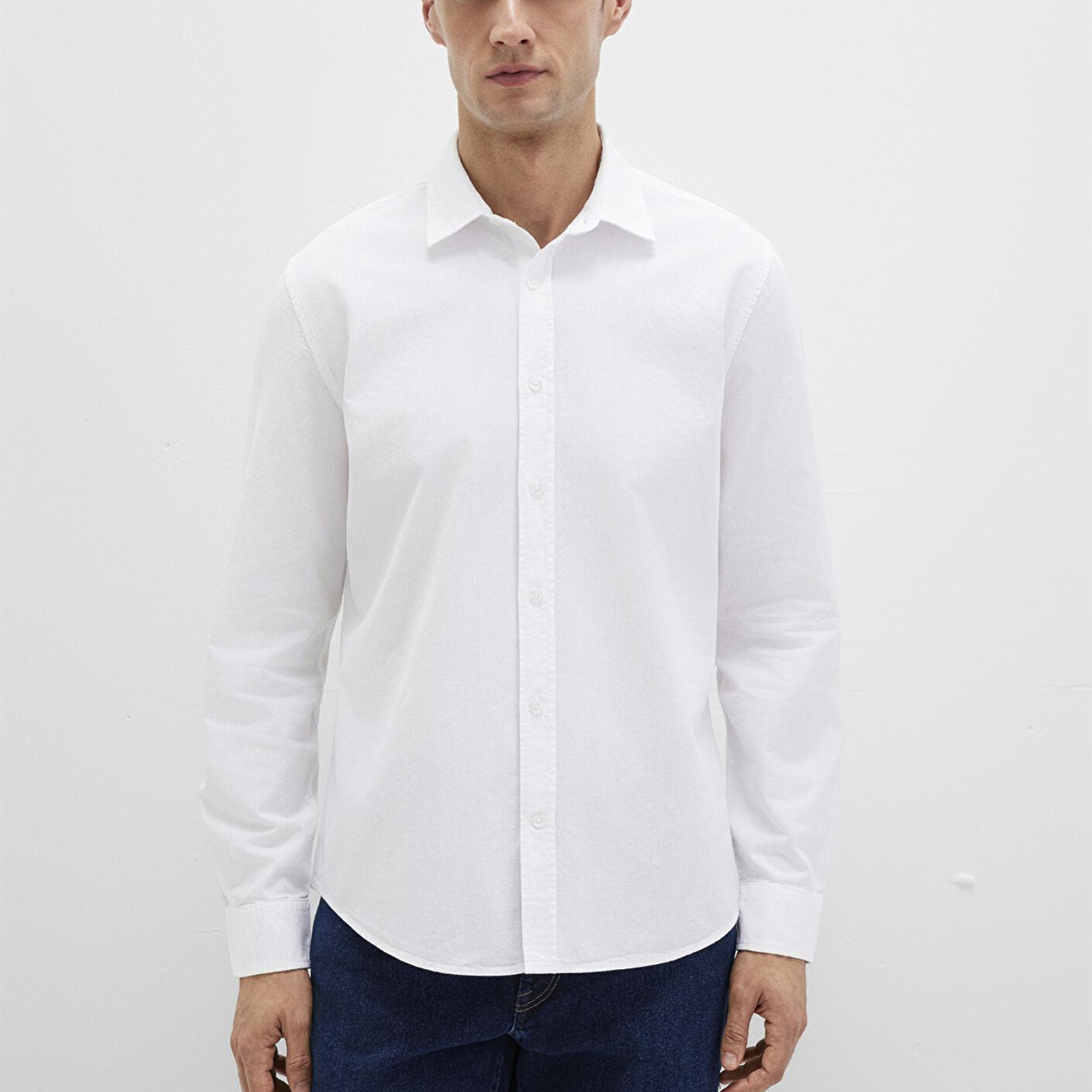 Mavi Beyaz Gömlek Slim Fit / Dar Kesim 0211673-85310