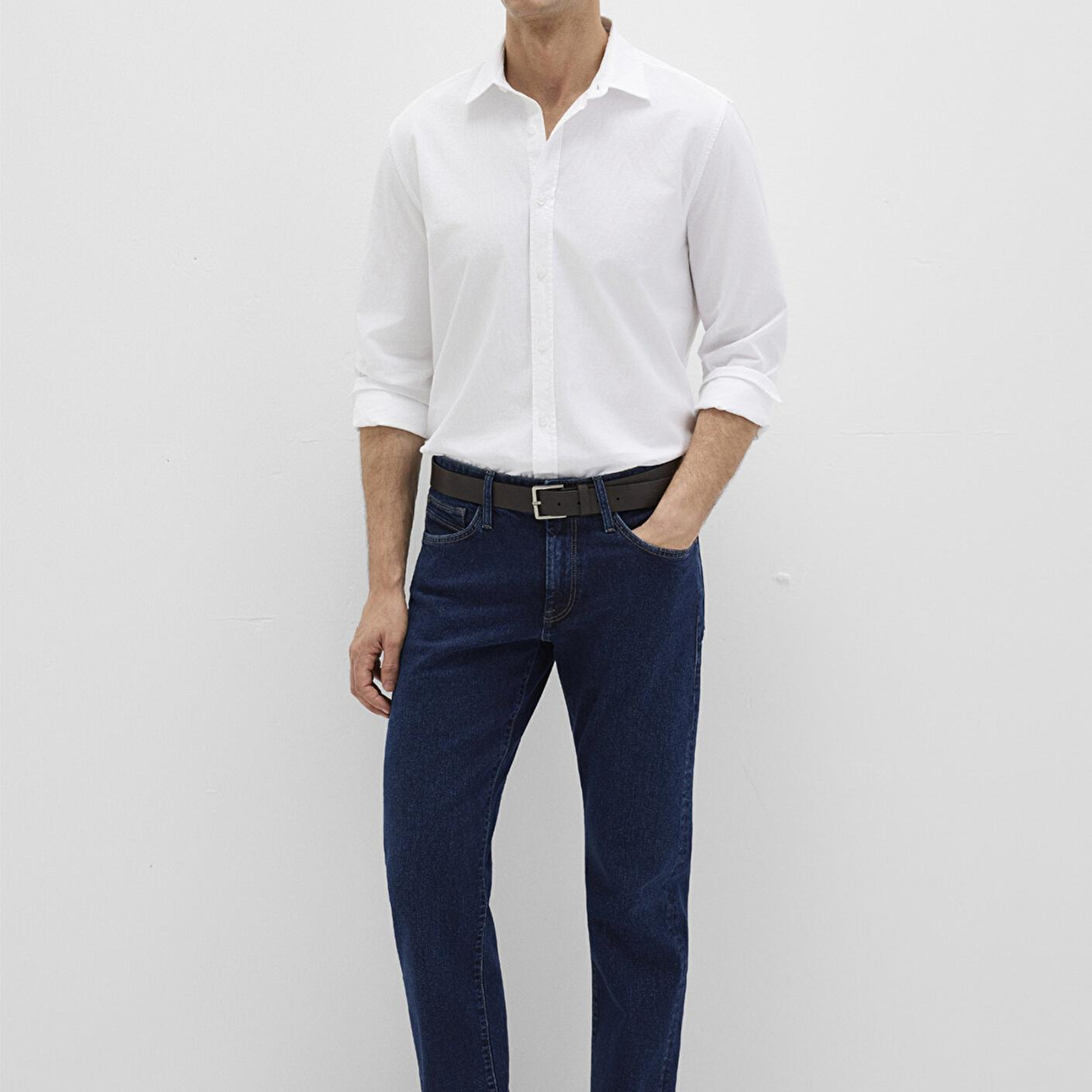 Mavi Beyaz Gömlek Slim Fit / Dar Kesim 0211673-85310