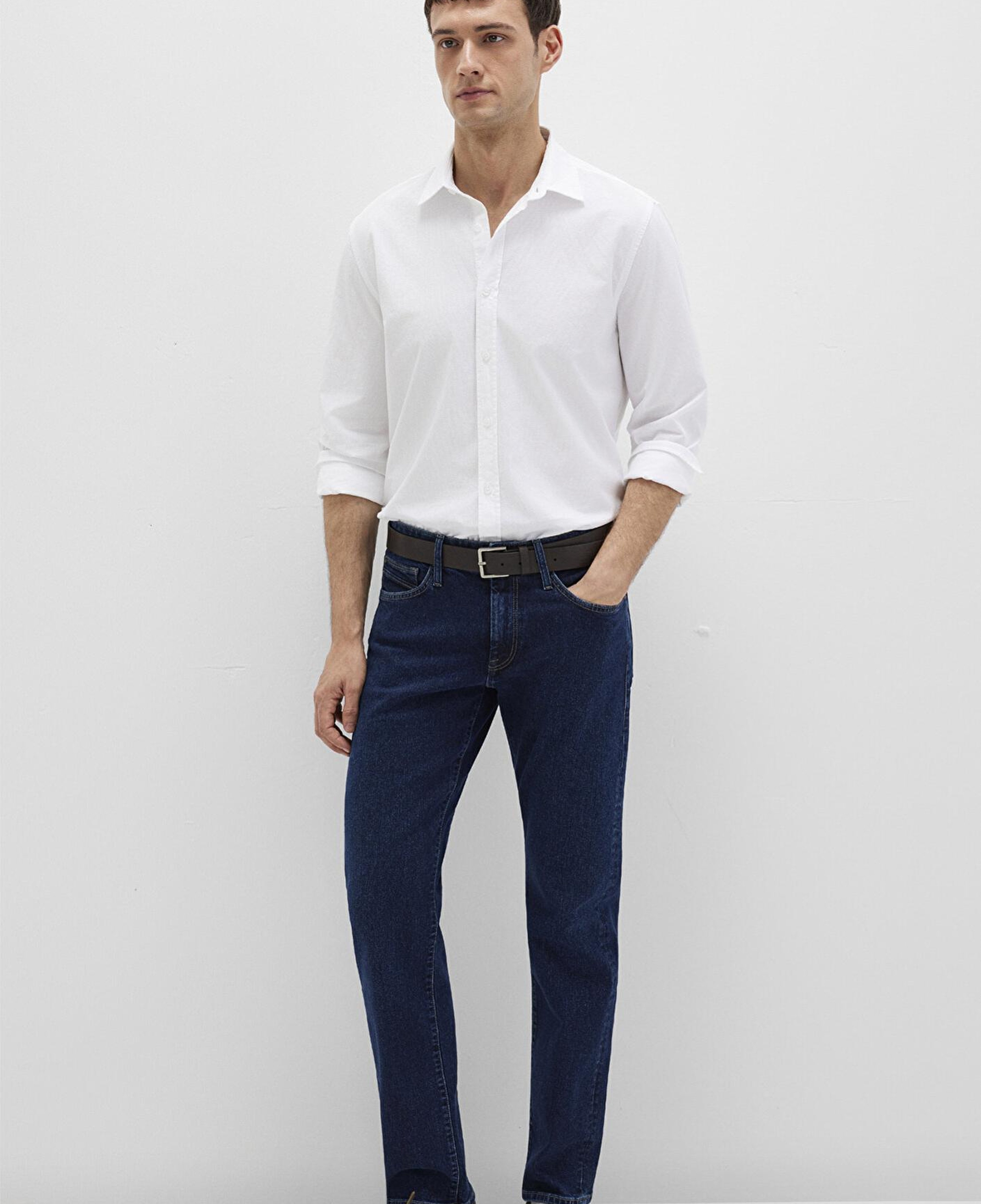 Mavi Beyaz Gömlek Slim Fit / Dar Kesim 0211673-85310