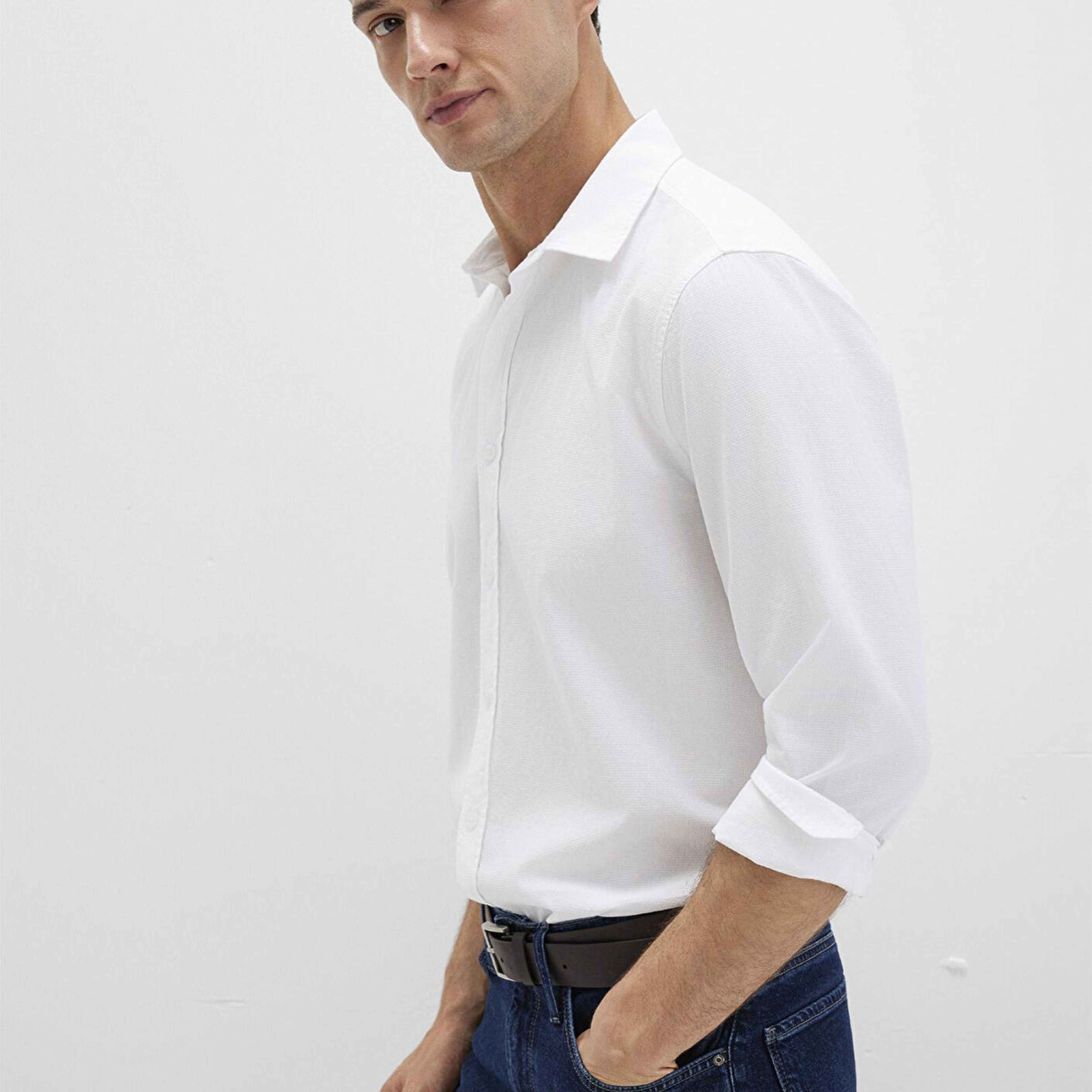 Mavi Beyaz Gömlek Slim Fit / Dar Kesim 0211673-85310