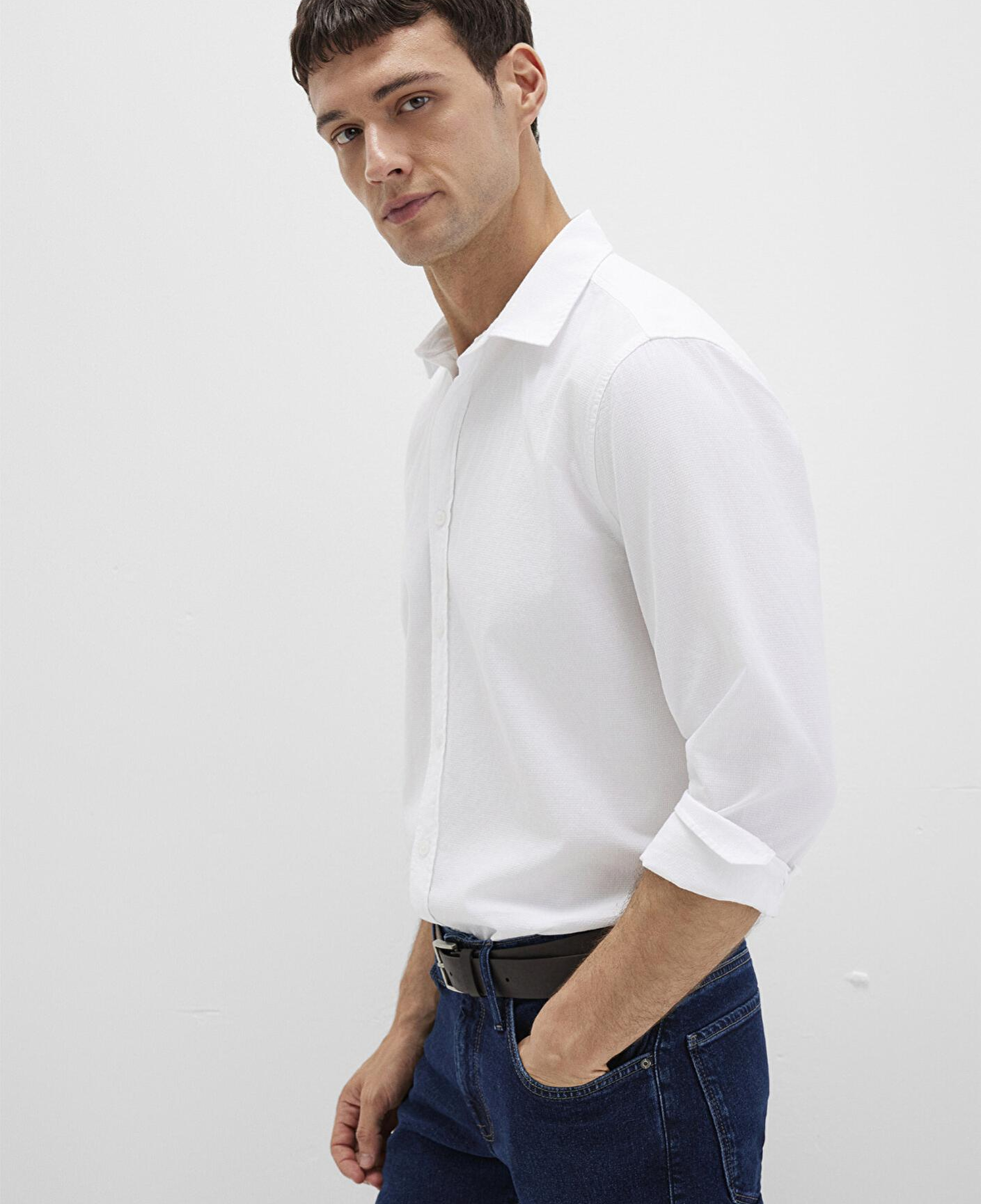 Mavi Beyaz Gömlek Slim Fit / Dar Kesim 0211673-85310