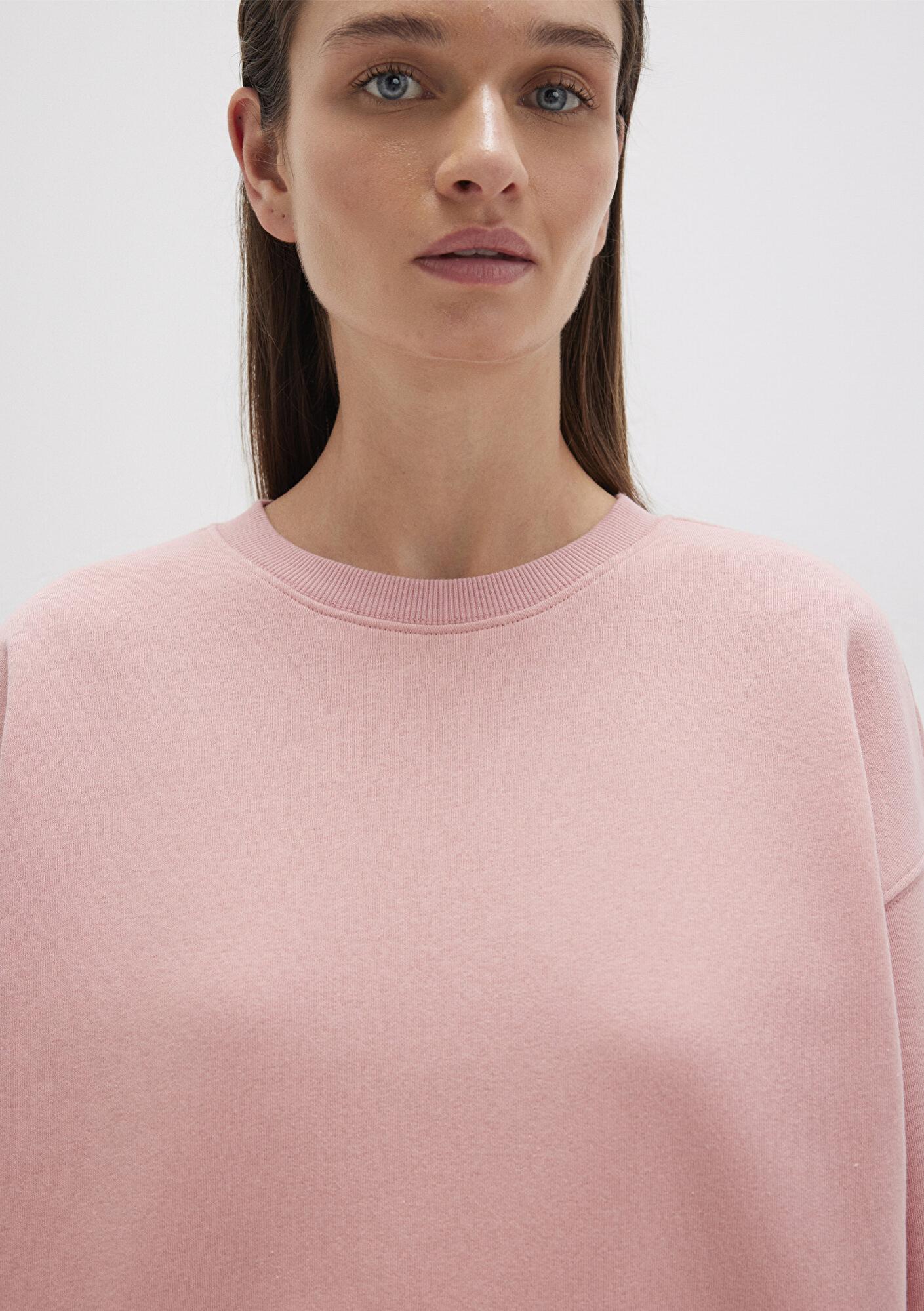 Mavi Bisiklet Yaka Pembe Basic Sweatshirt 1610198-91003