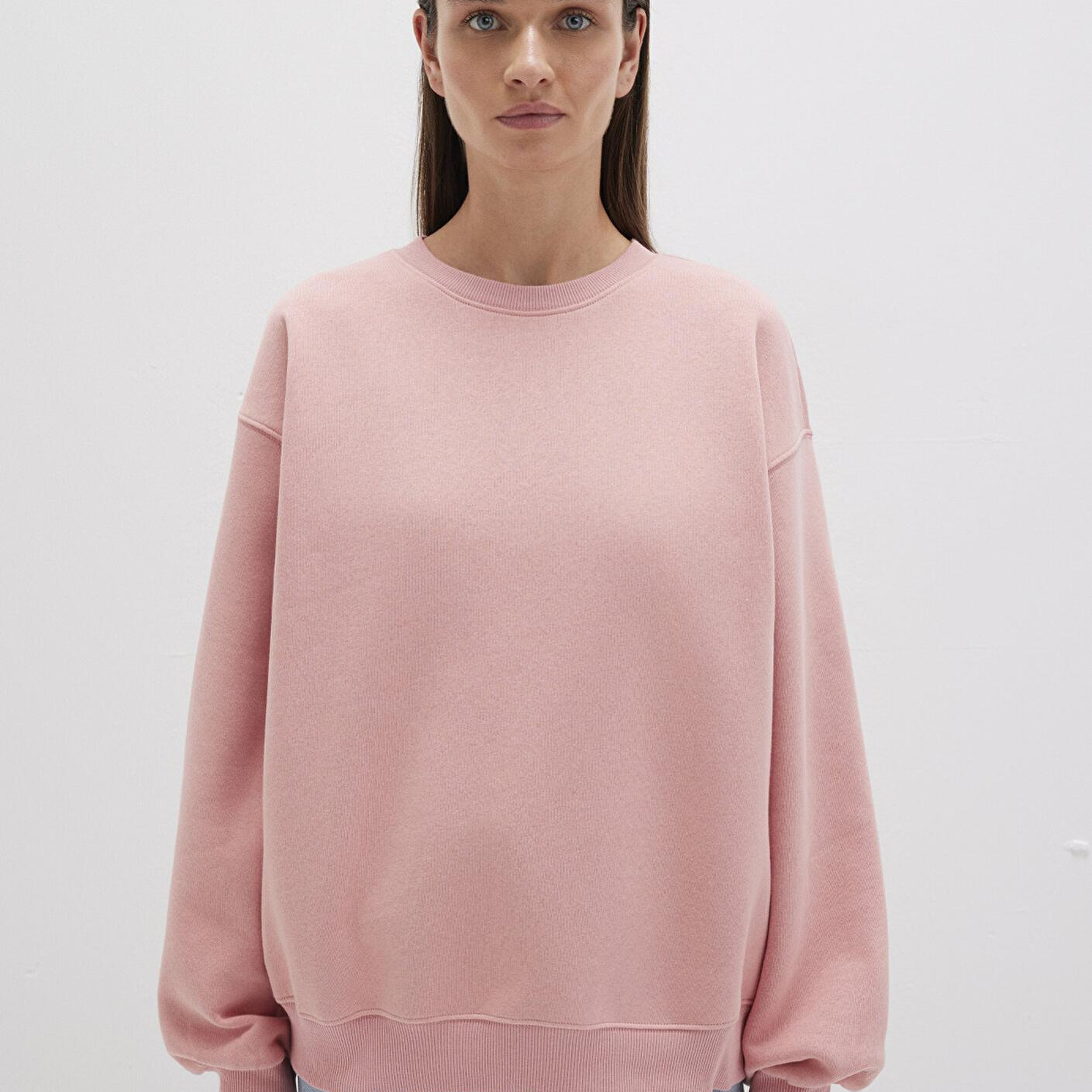 Mavi Bisiklet Yaka Pembe Basic Sweatshirt 1610198-91003
