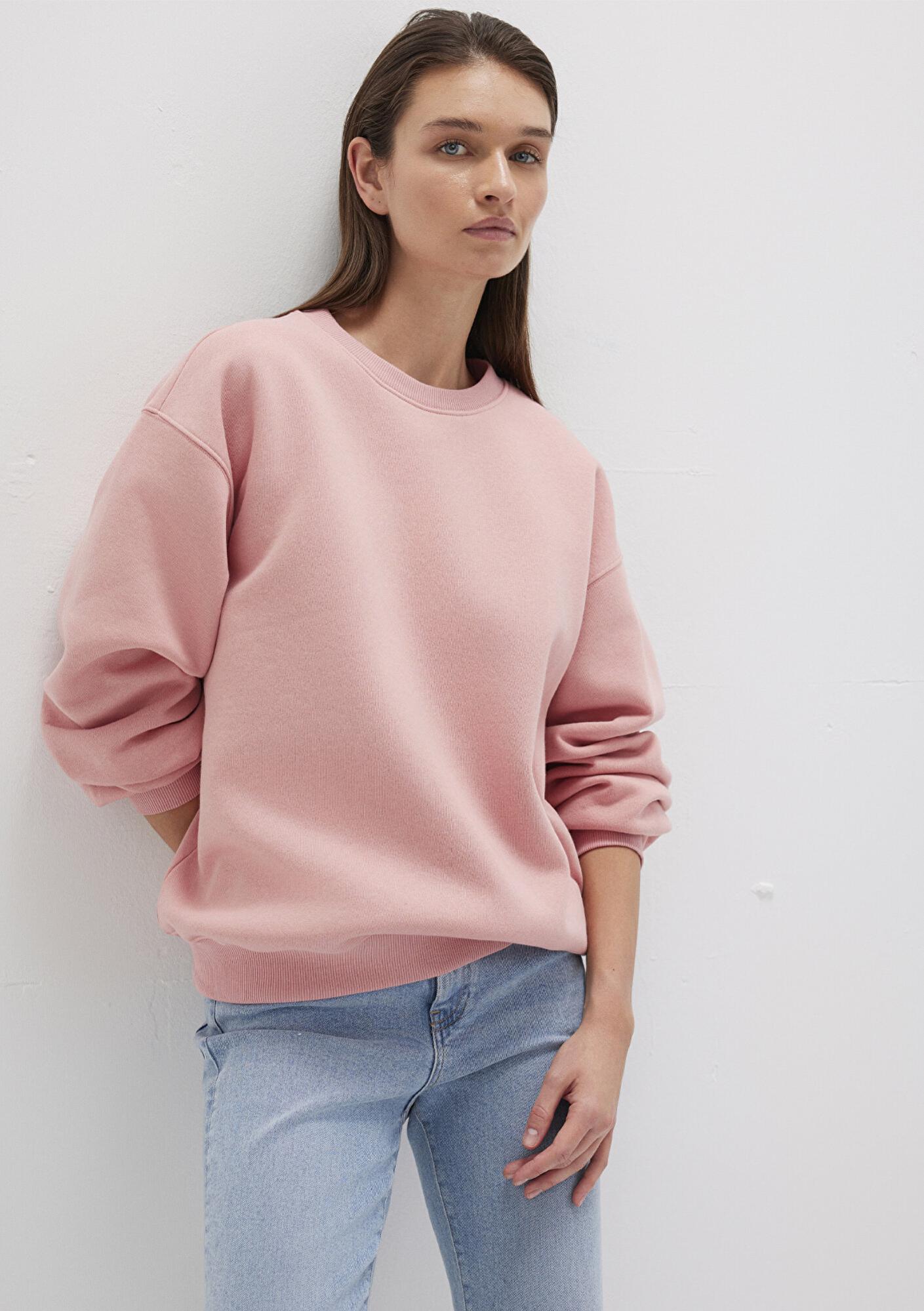 Mavi Bisiklet Yaka Pembe Basic Sweatshirt 1610198-91003