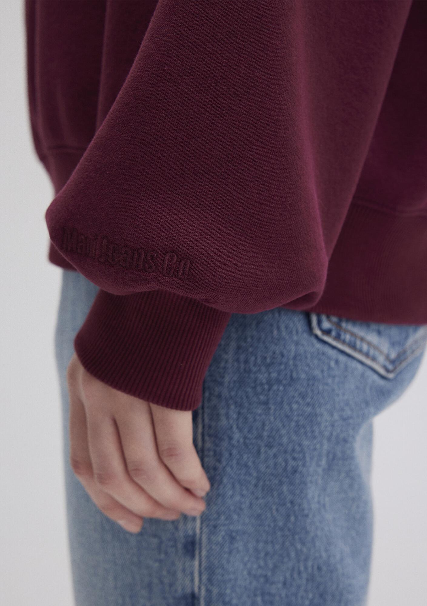Mavi Bisiklet Yaka Bordo Basic Sweatshirt 1610198-70415
