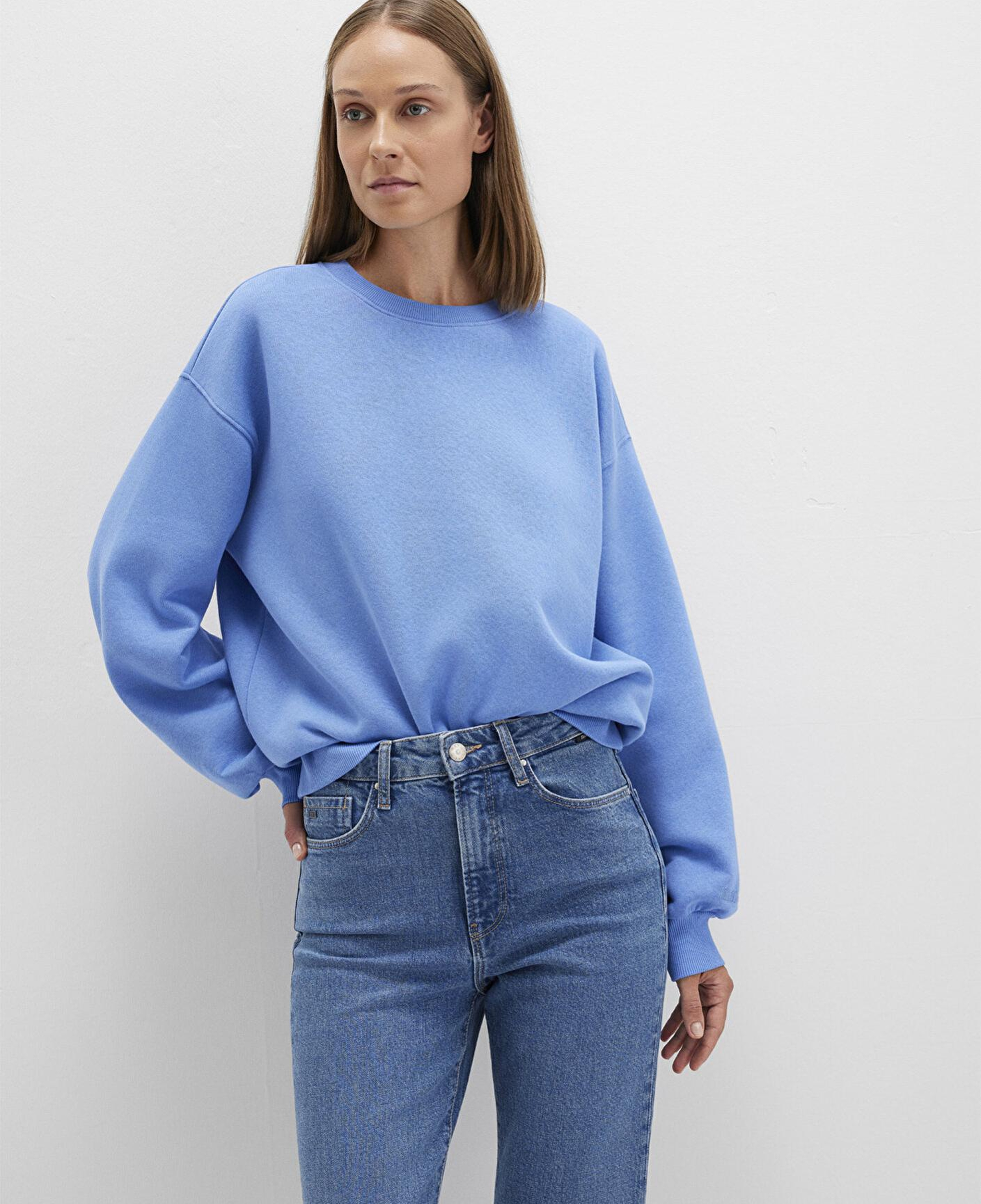 Mavi Bisiklet Yaka Mavi Basic Sweatshirt 1610198-70790