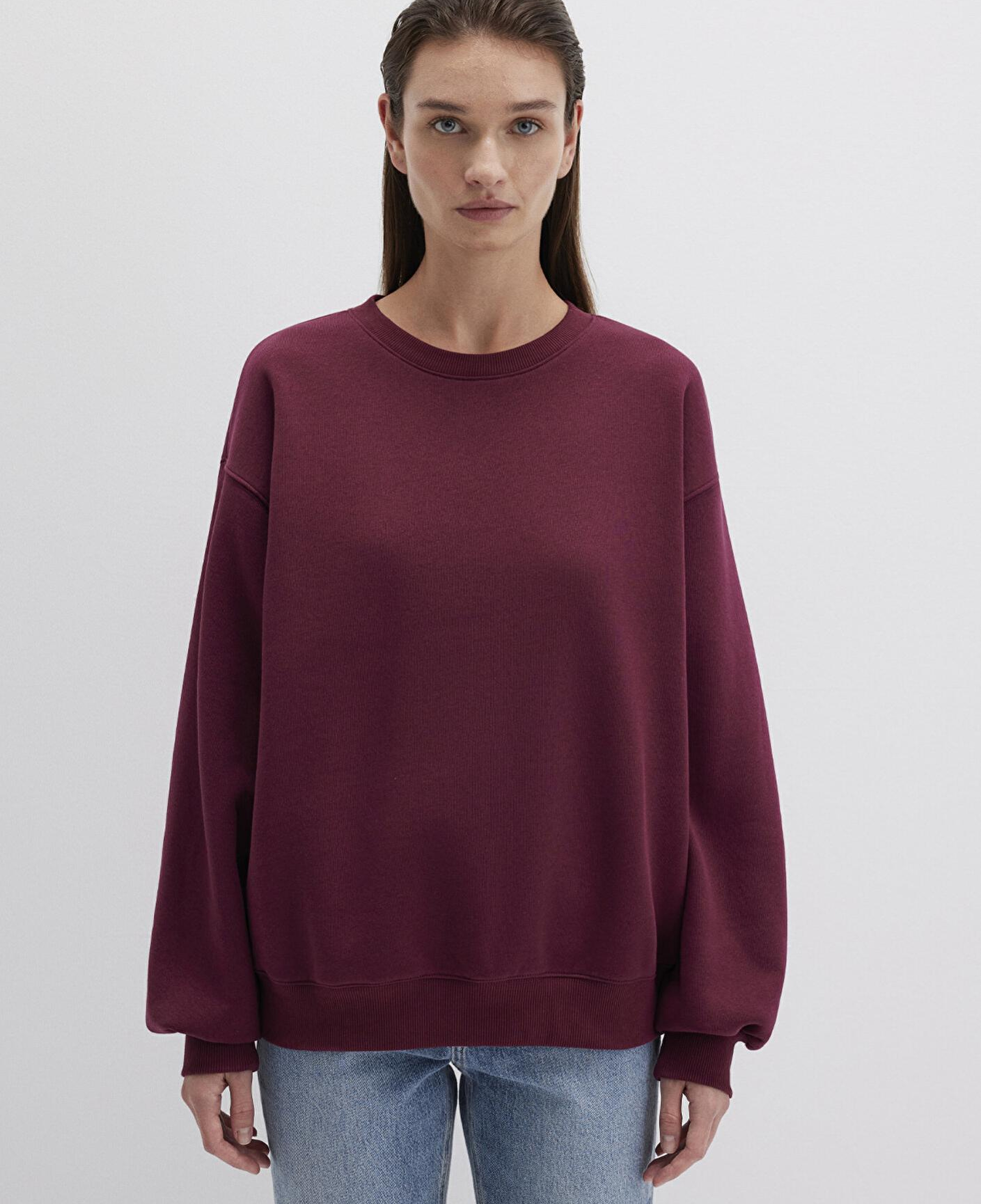 Mavi Bisiklet Yaka Bordo Basic Sweatshirt 1610198-70415