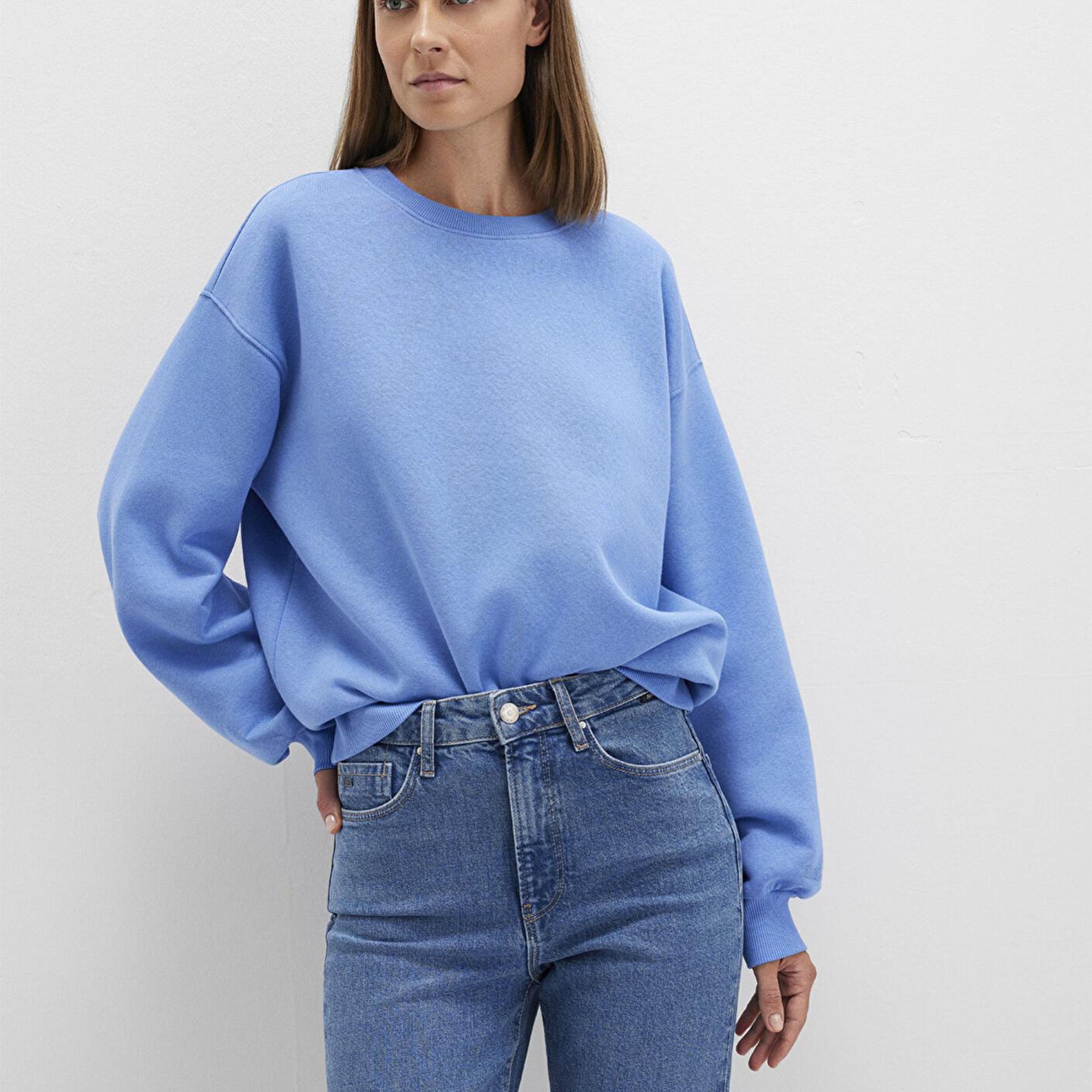 Mavi Bisiklet Yaka Mavi Basic Sweatshirt 1610198-70790