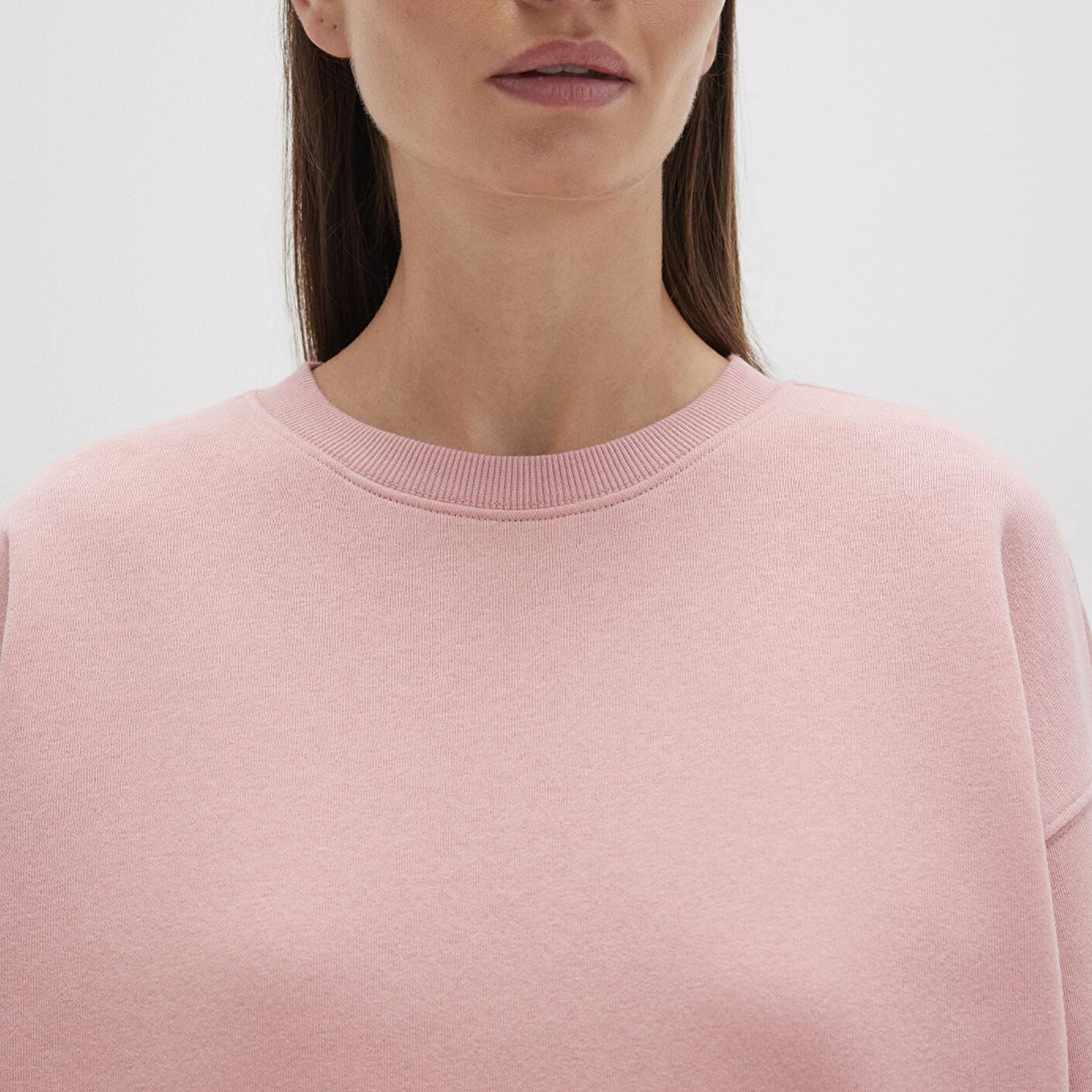 Mavi Bisiklet Yaka Pembe Basic Sweatshirt 1610198-91003