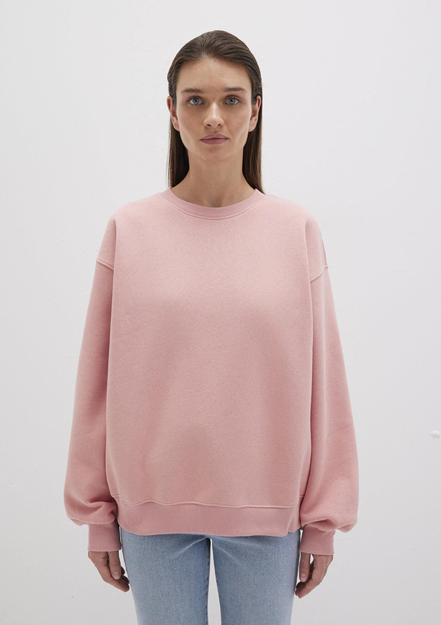 Mavi Bisiklet Yaka Pembe Basic Sweatshirt 1610198-91003