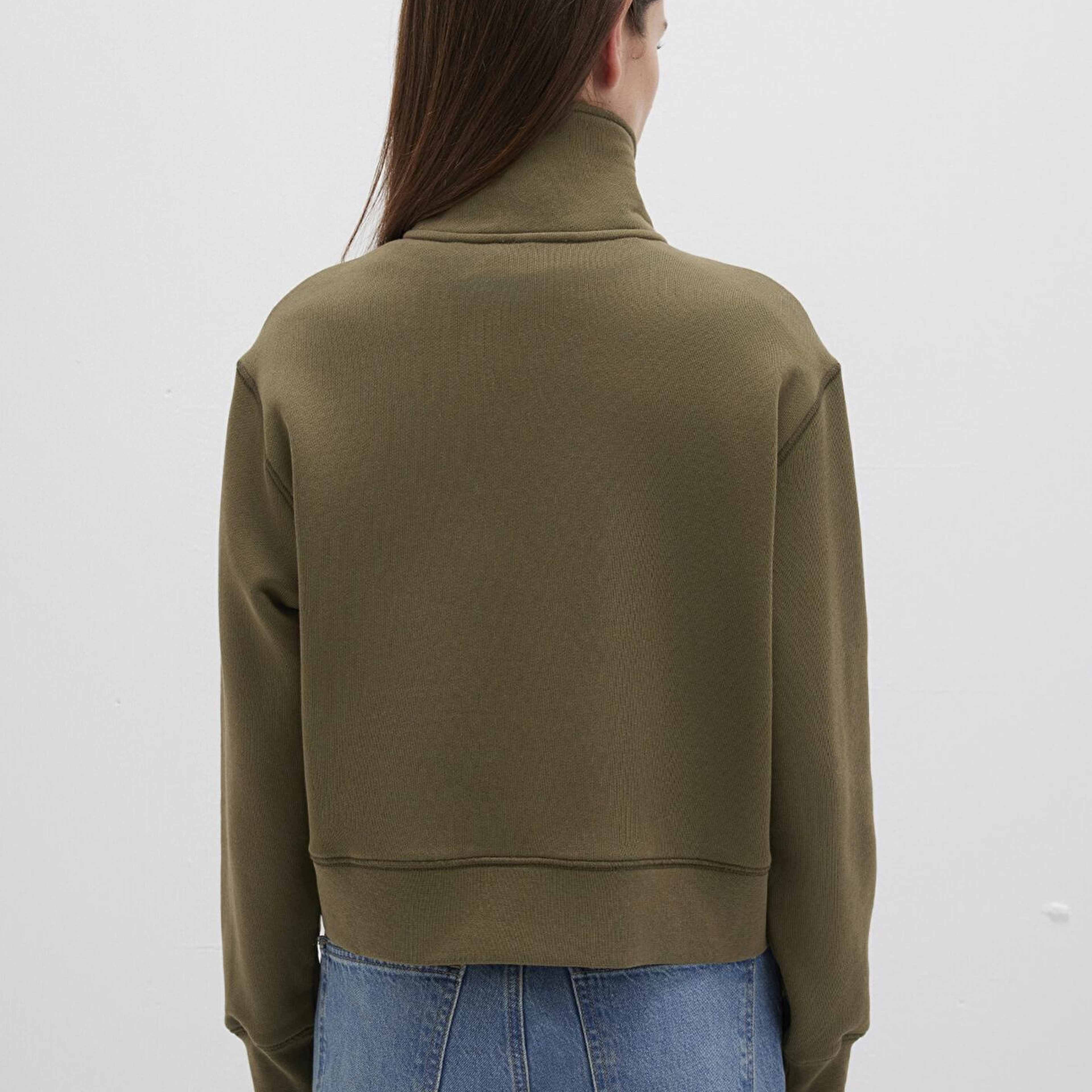 Mavi Yarı Fermuarlı Haki Sweatshirt 1S10391-71589