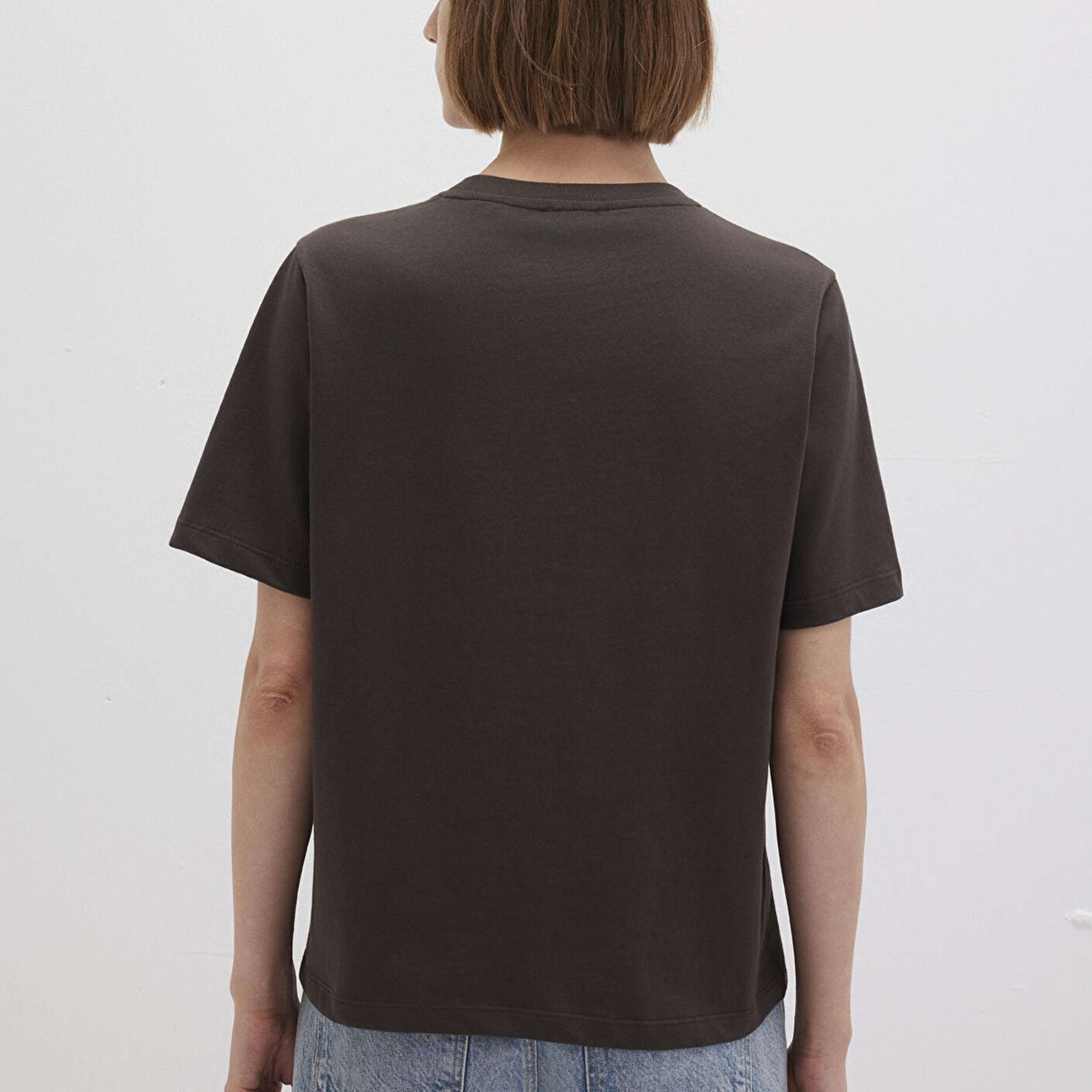 Mavi Kahverengi Basic Tişört Regular Fit / Normal Kesim 1600965-90707