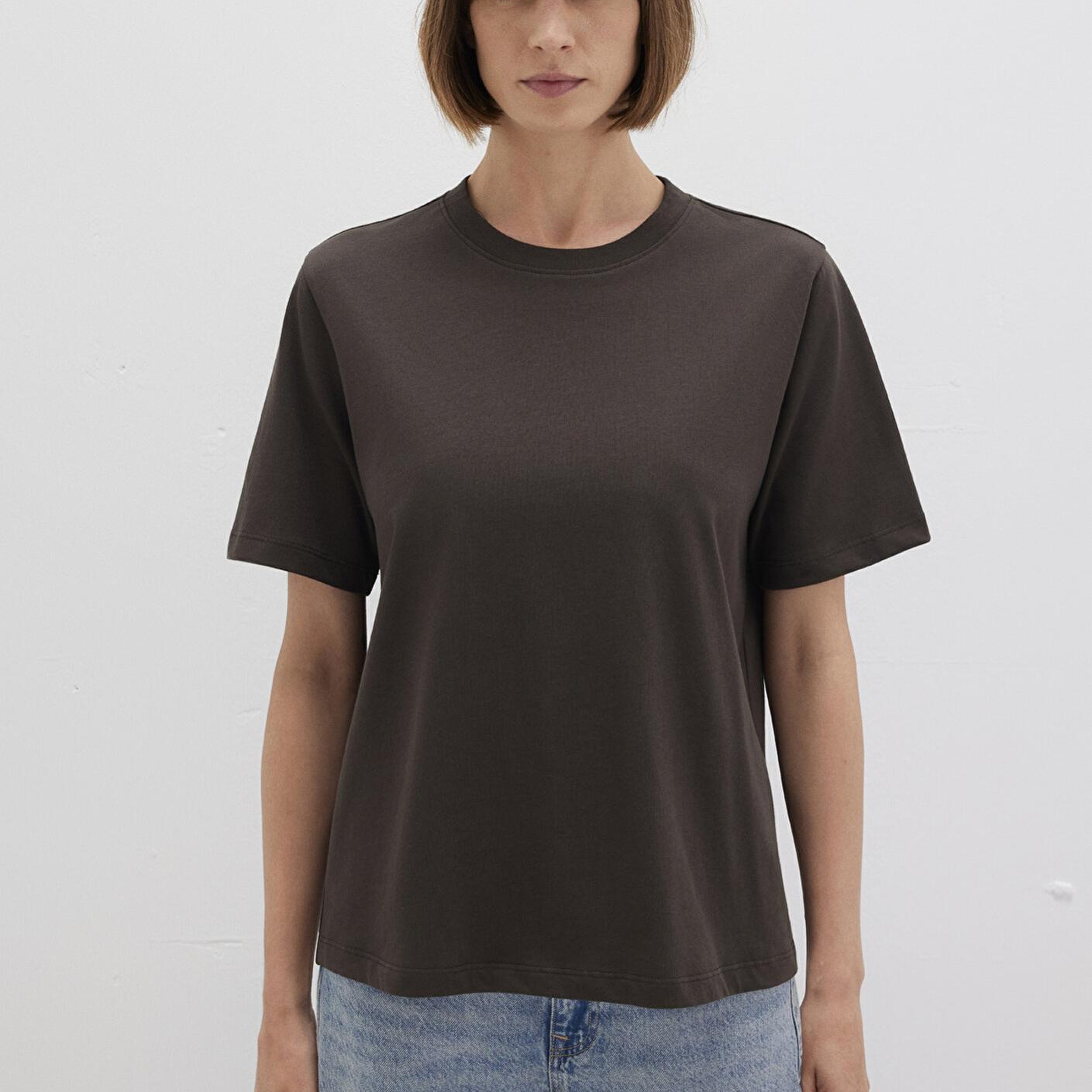 Mavi Kahverengi Basic Tişört Regular Fit / Normal Kesim 1600965-90707