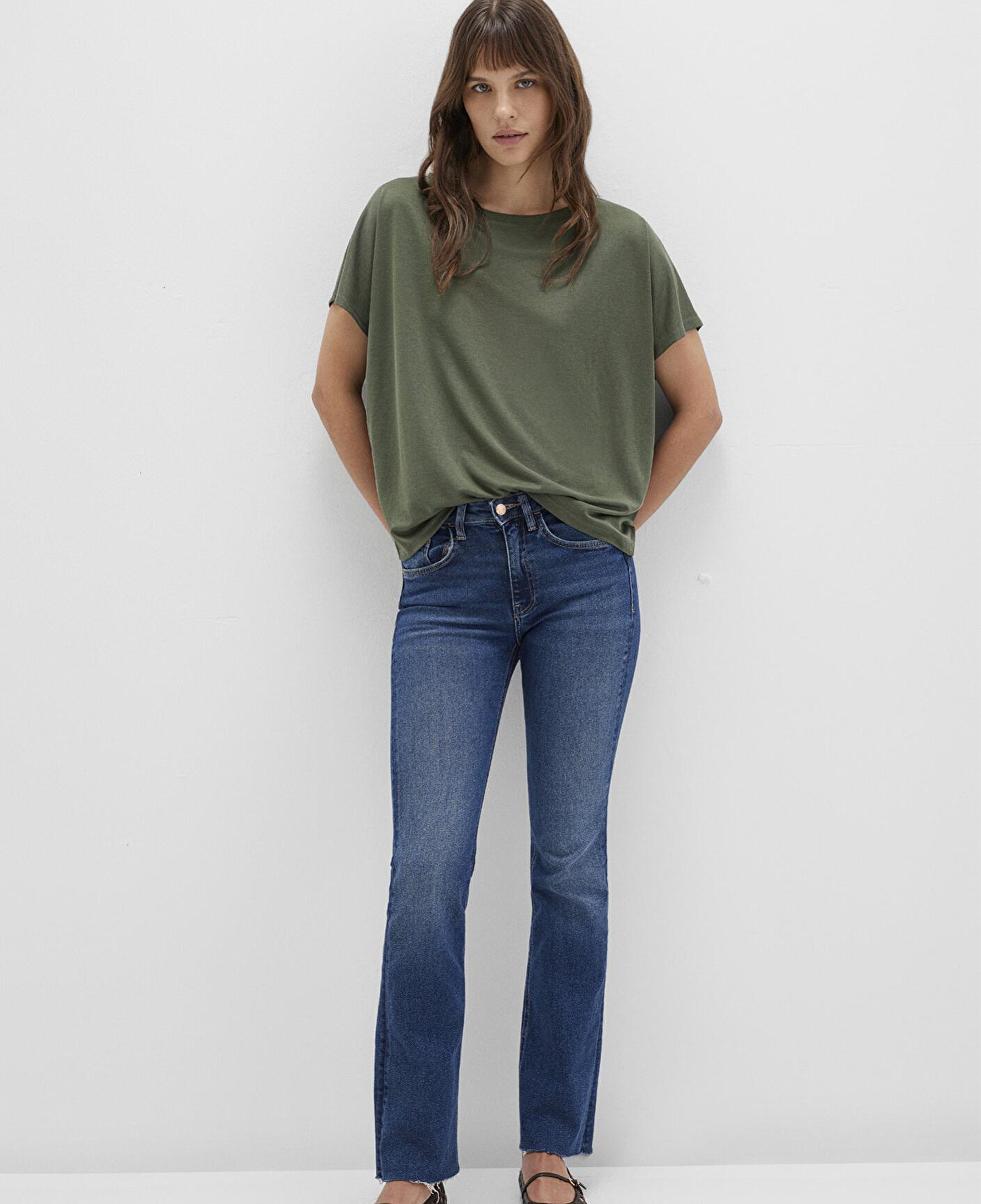 Mavi Lux Touch (TENCEL™) Modal Yeşil Basic Tişört Loose Fit / Bol Rahat Kesim 167245-71551