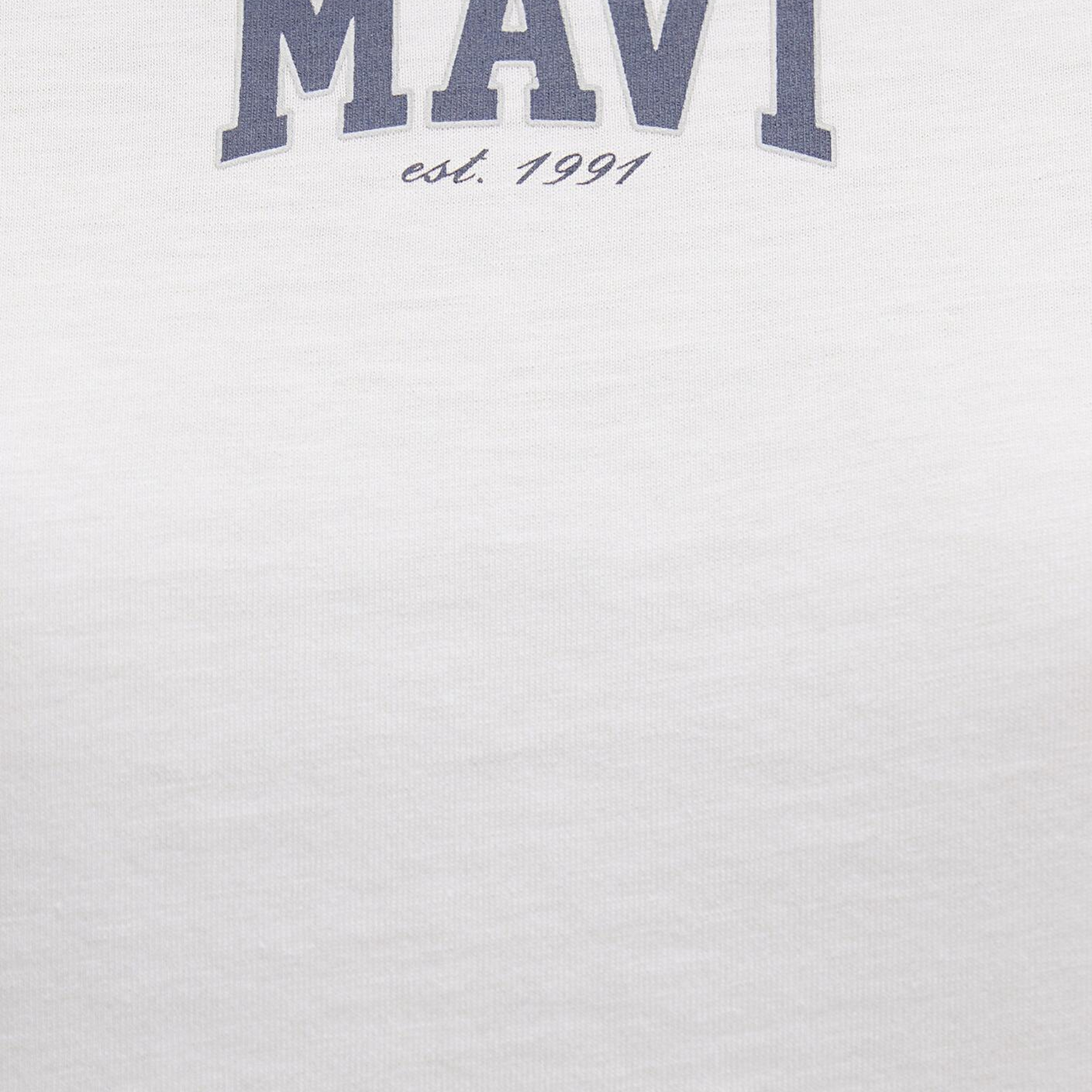 Mavi Mavi Logo Baskılı Ekru Tişört Regular Fit / Normal Kesim 1613412-70057