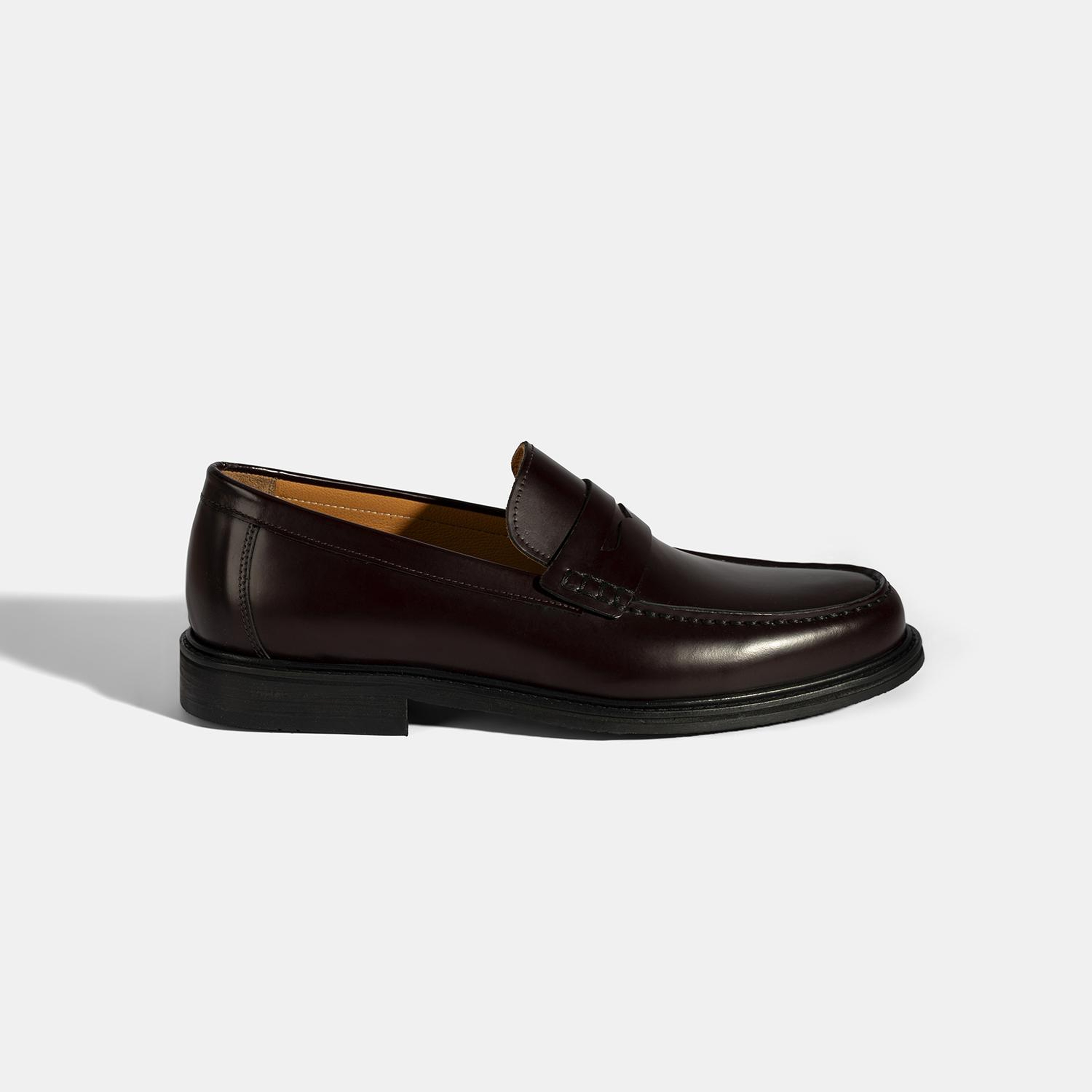 Erkek Bordo Deri Loafer