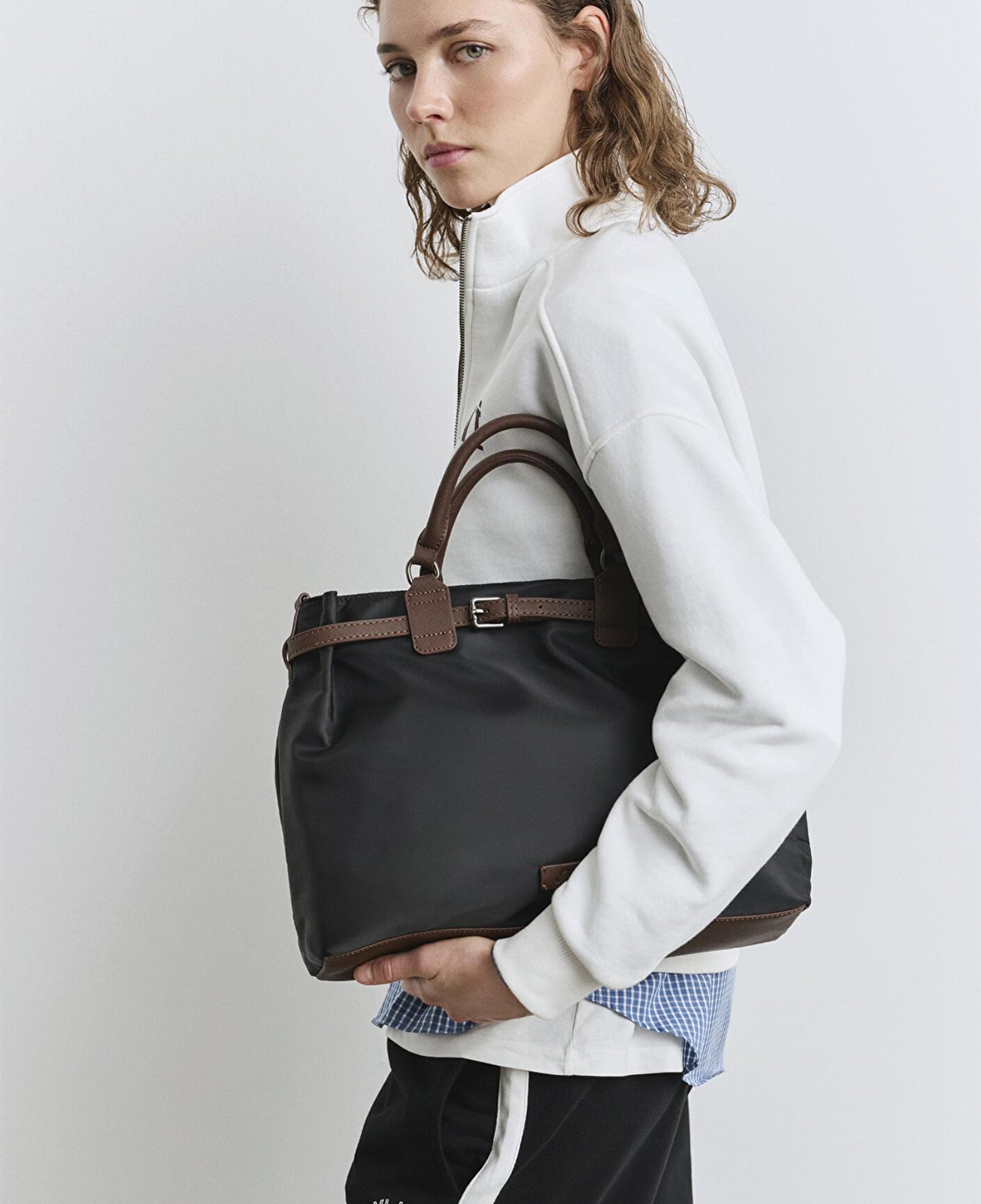 Mavi Mavi Logo Baskılı Yarı Fermuarlı Ekru Sweatshirt 1S10373-70057