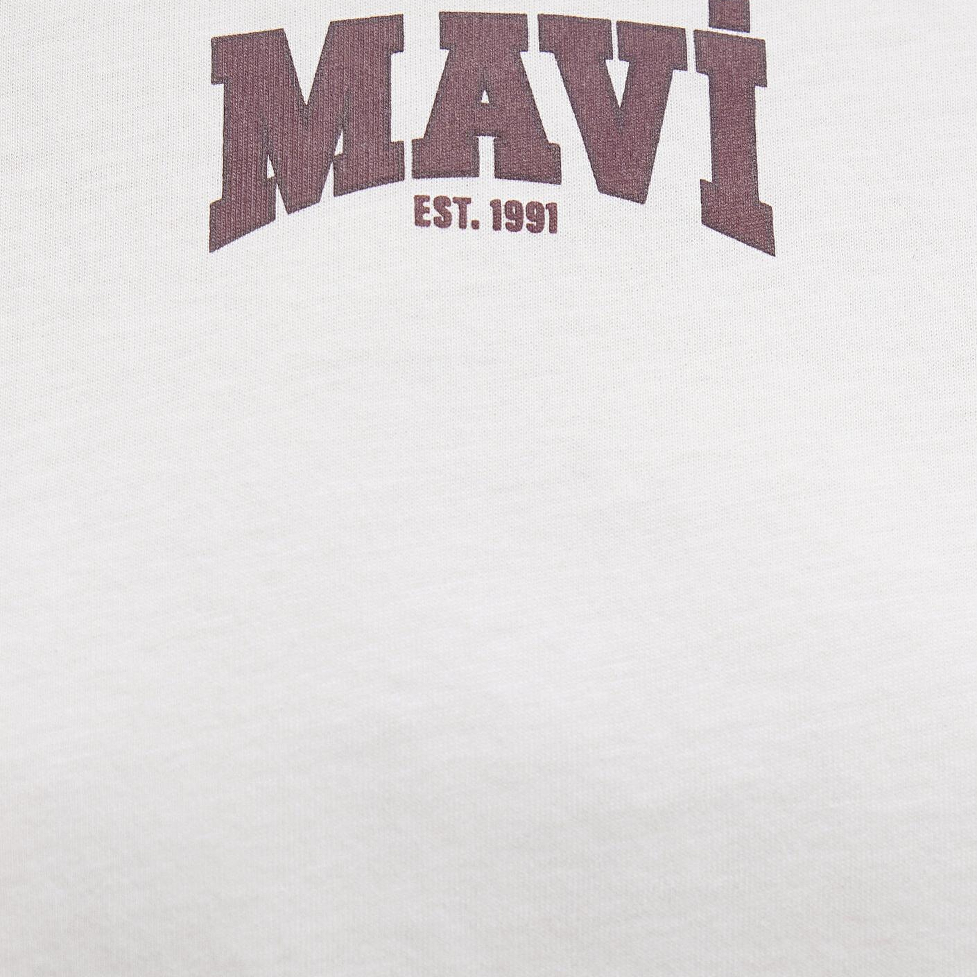 Mavi Mavi Logo Baskılı Ekru Crop Tişört Crop / Kısa Kesim 1613411-70057