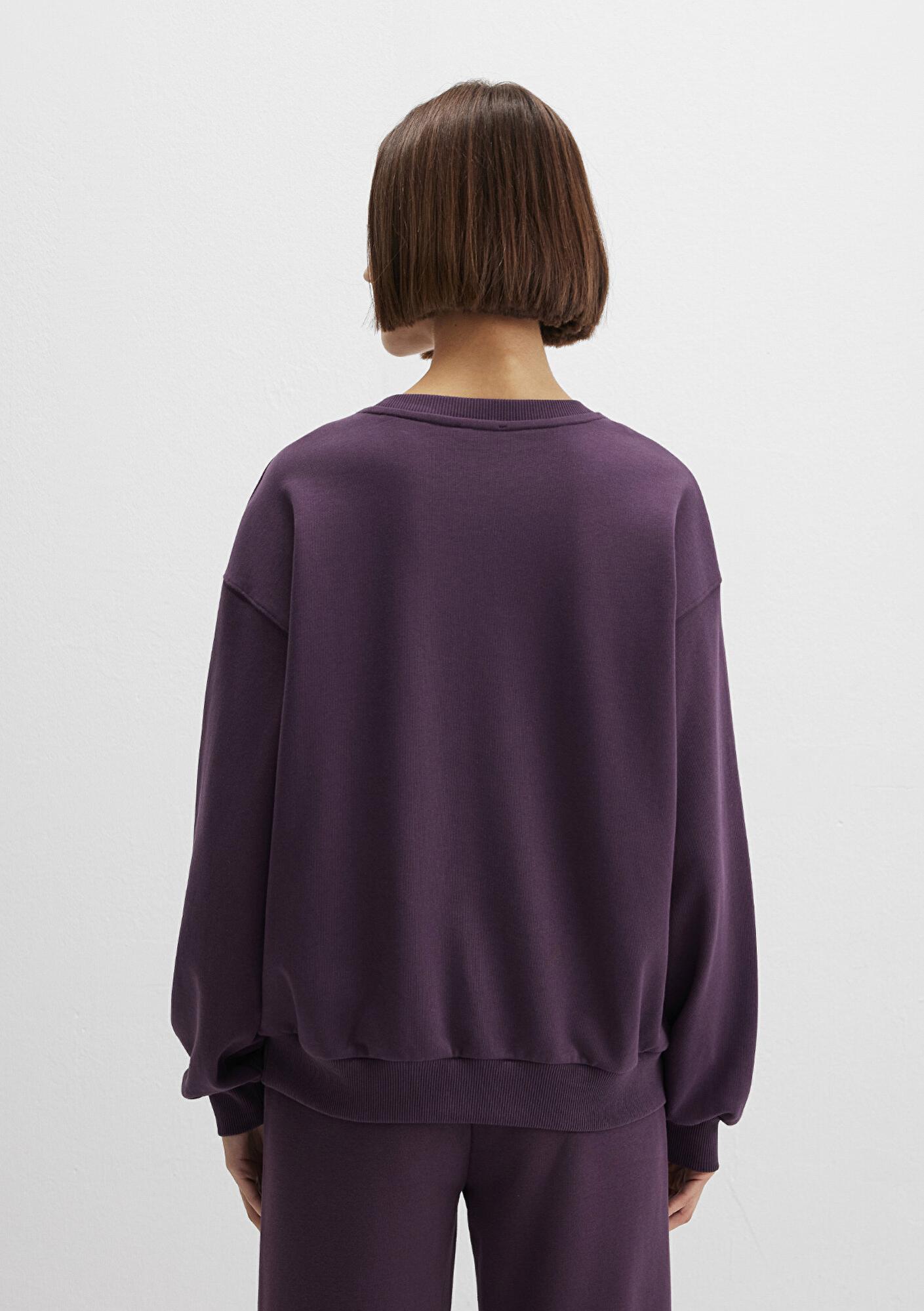 Mavi Mavi Logo Baskılı Mor Sweatshirt 1S10372-70635