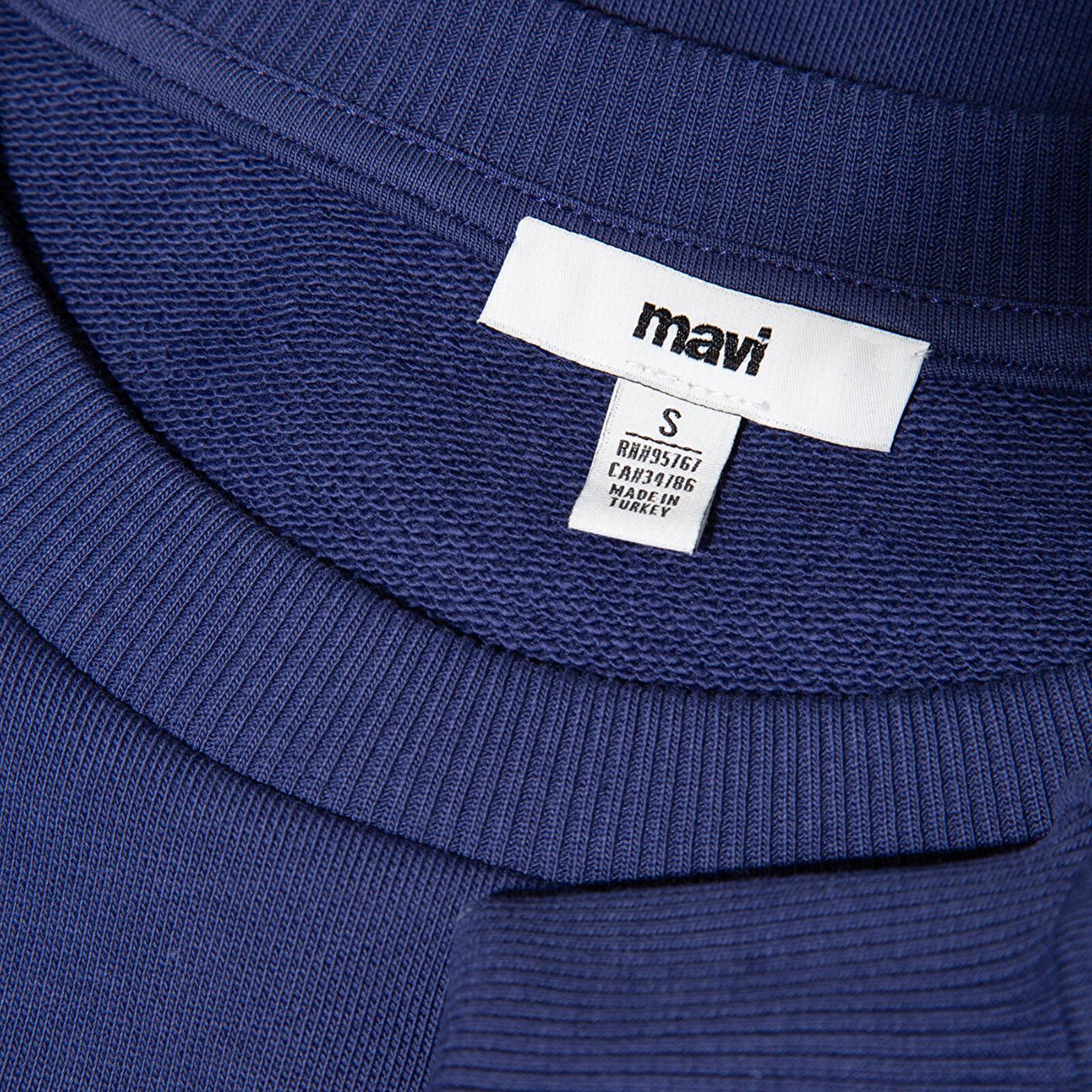 Mavi Mavi Logo Baskılı Lacivert Sweatshirt 1S10372-70498
