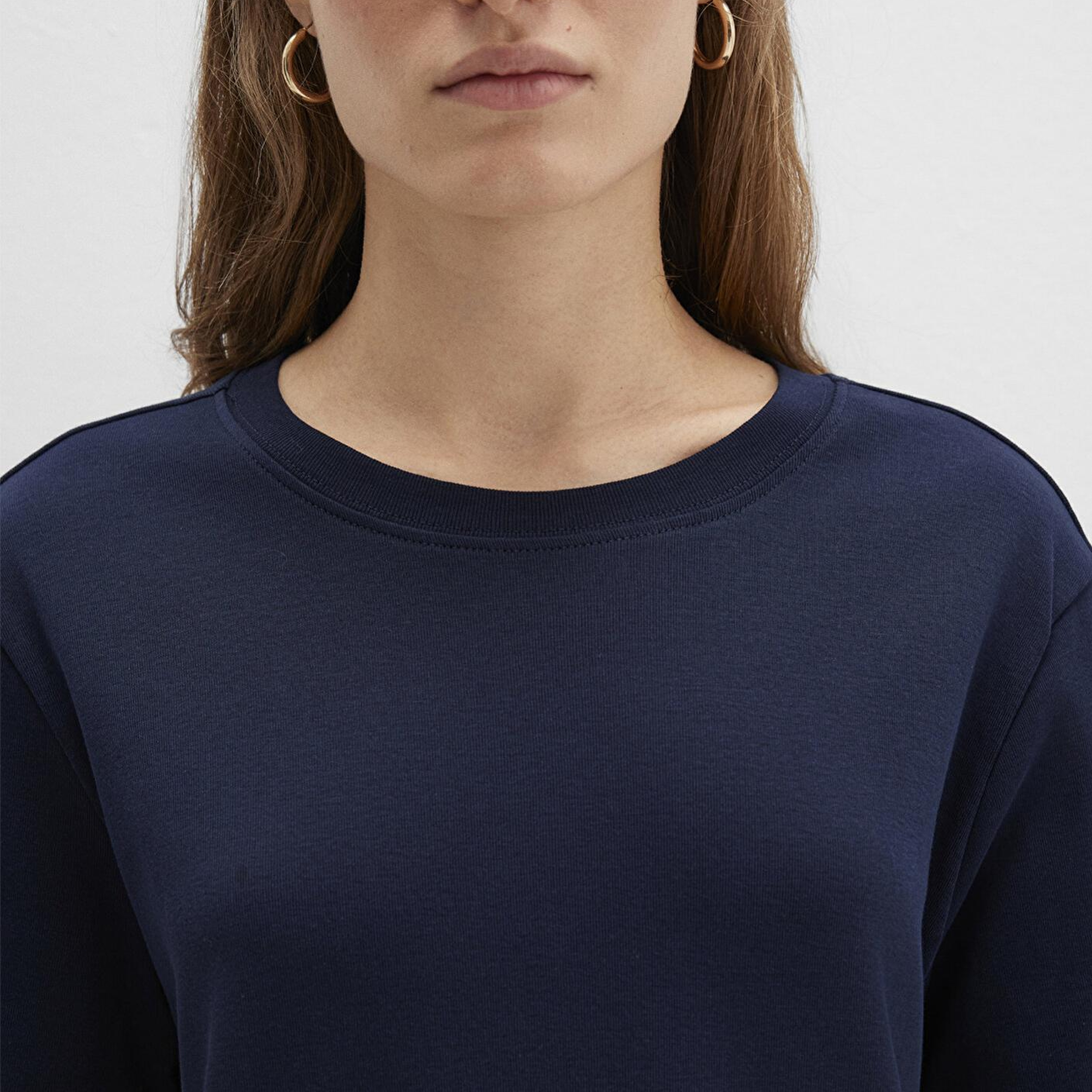 Mavi Lacivert Basic Tişört Semi Slim Fit / Yarı Dar Kesim 1612916-86623