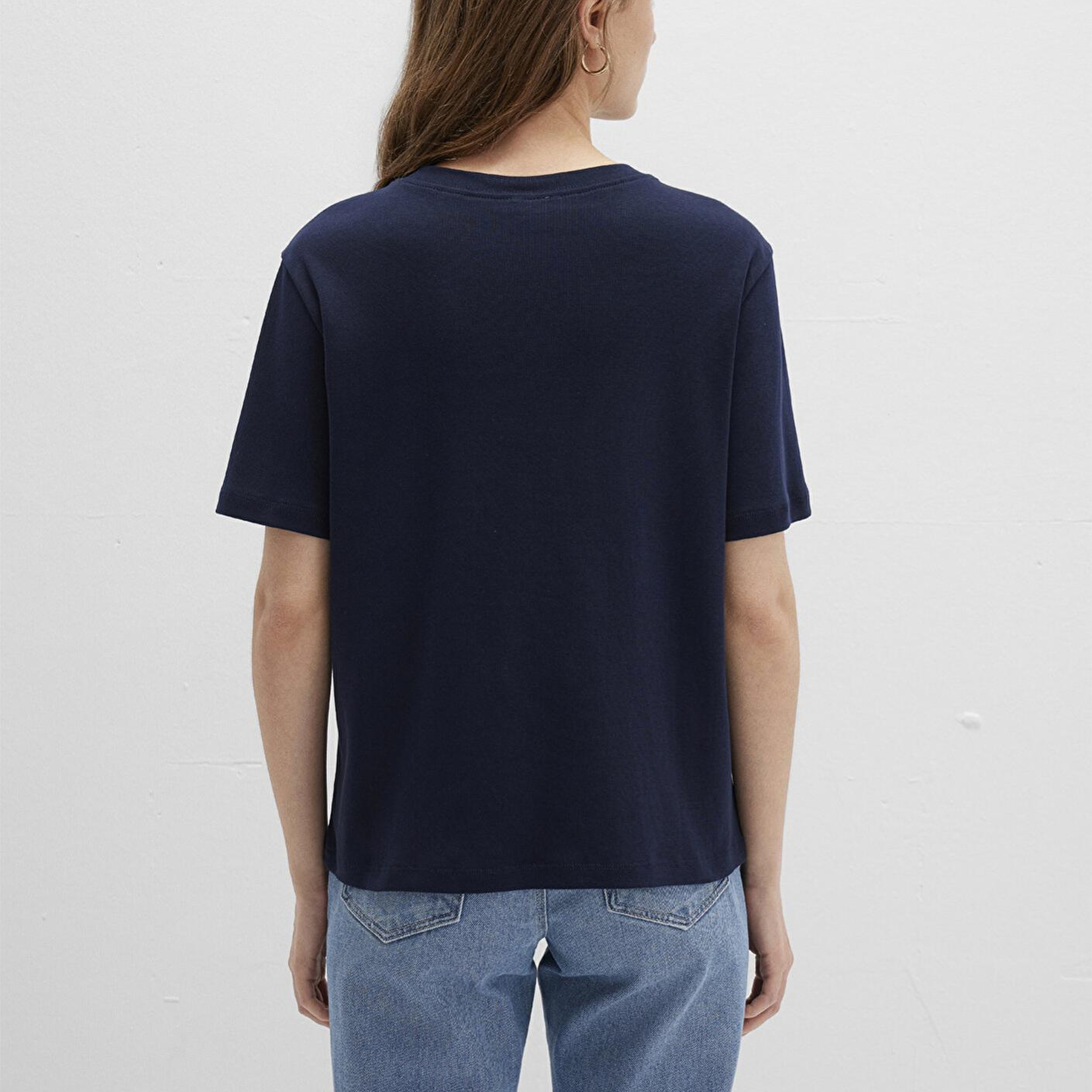 Mavi Lacivert Basic Tişört Semi Slim Fit / Yarı Dar Kesim 1612916-86623