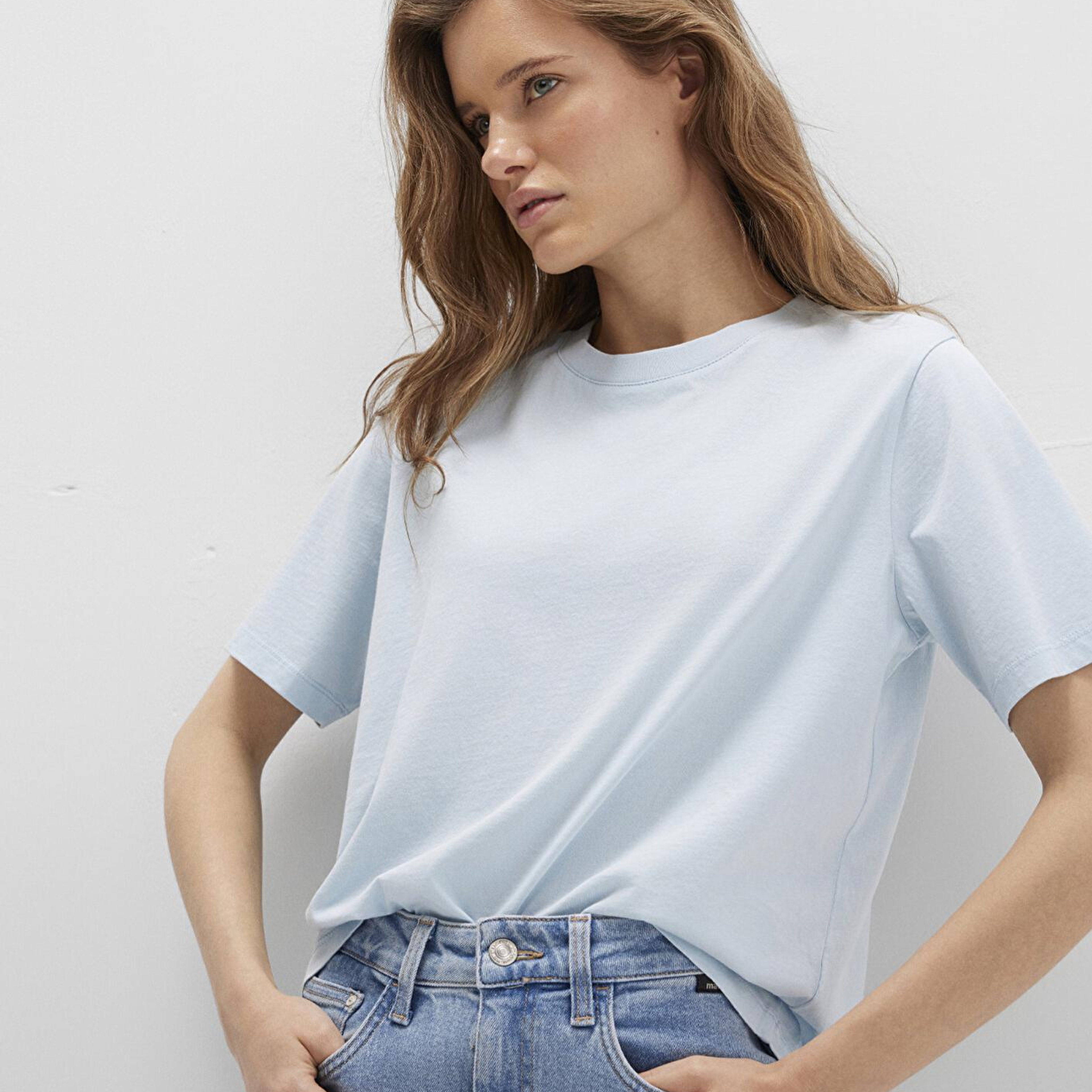 Mavi Bisiklet Yaka Mavi Basic Tişört Regular Fit / Normal Kesim 1600955-89484