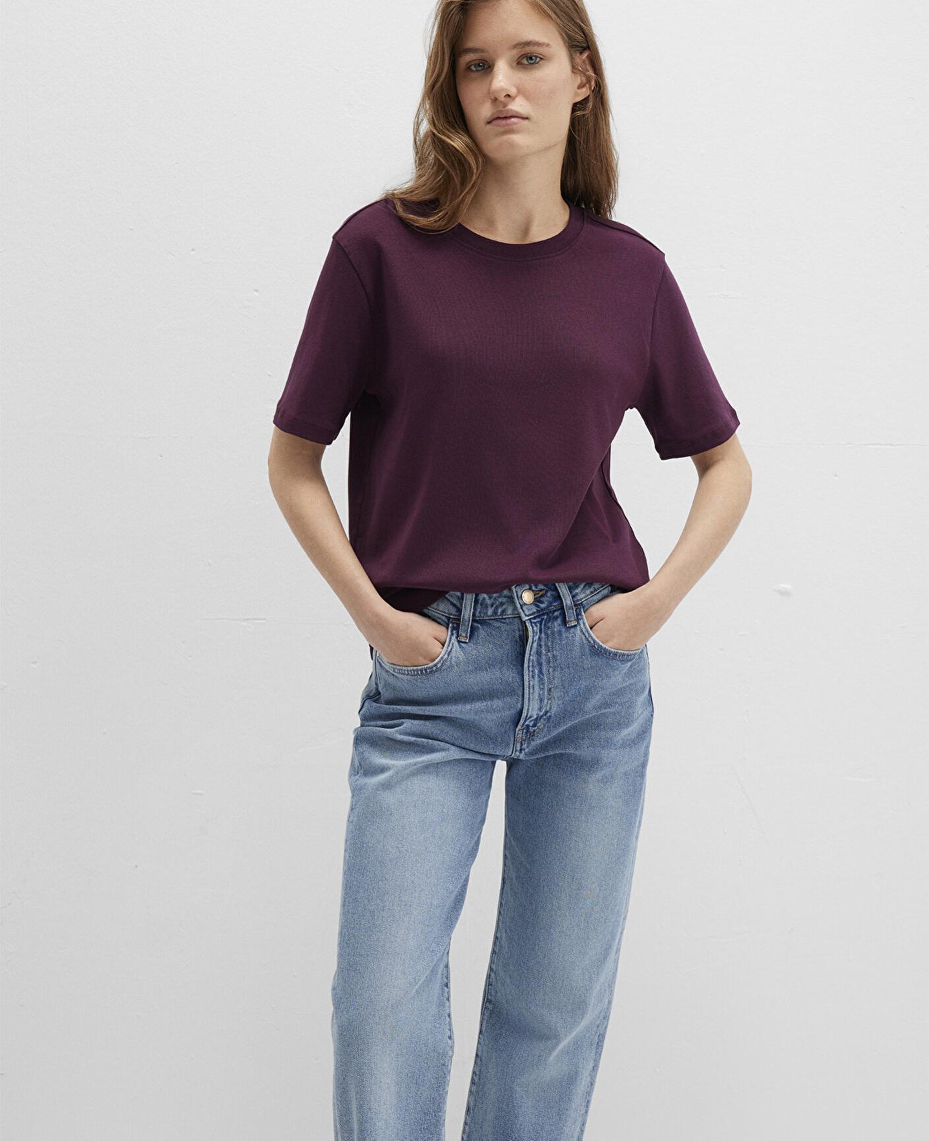 Mavi Mor Basic Tişört Semi Slim Fit / Yarı Dar Kesim 1612916-70434